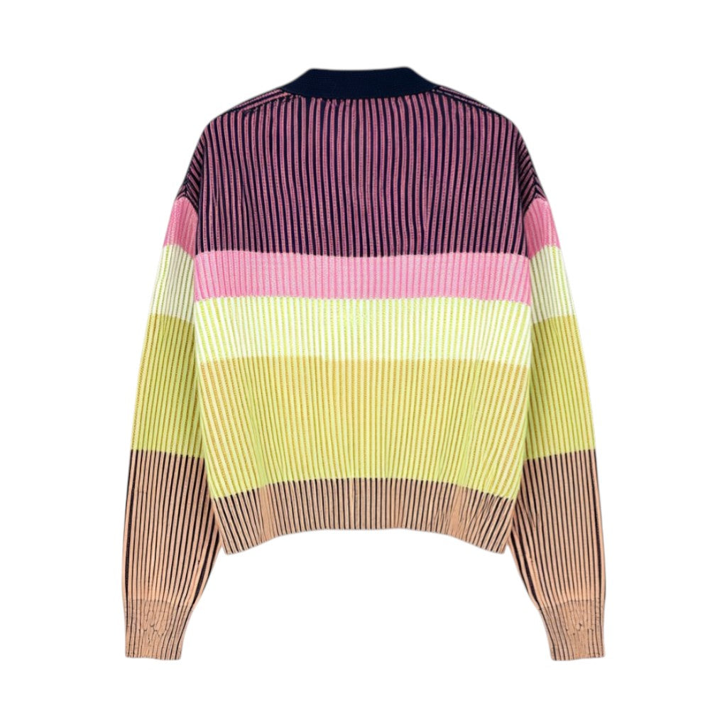 JONATHAN SIMKHAI Safford Cotton Cashmere Cardigan In Lime Multi M Jonathan Simkhai