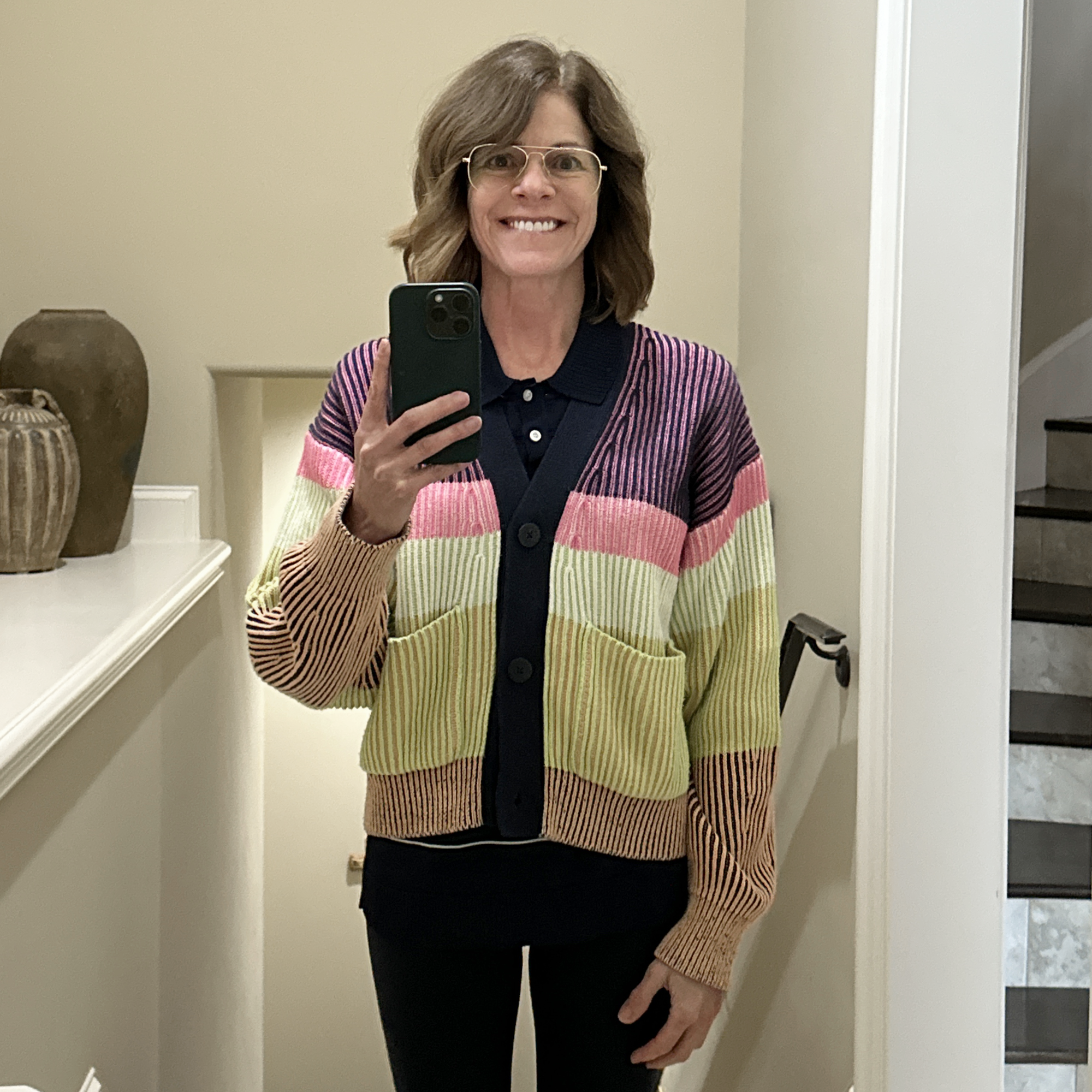 JONATHAN SIMKHAI Safford Cotton Cashmere Cardigan In Lime Multi M Jonathan Simkhai