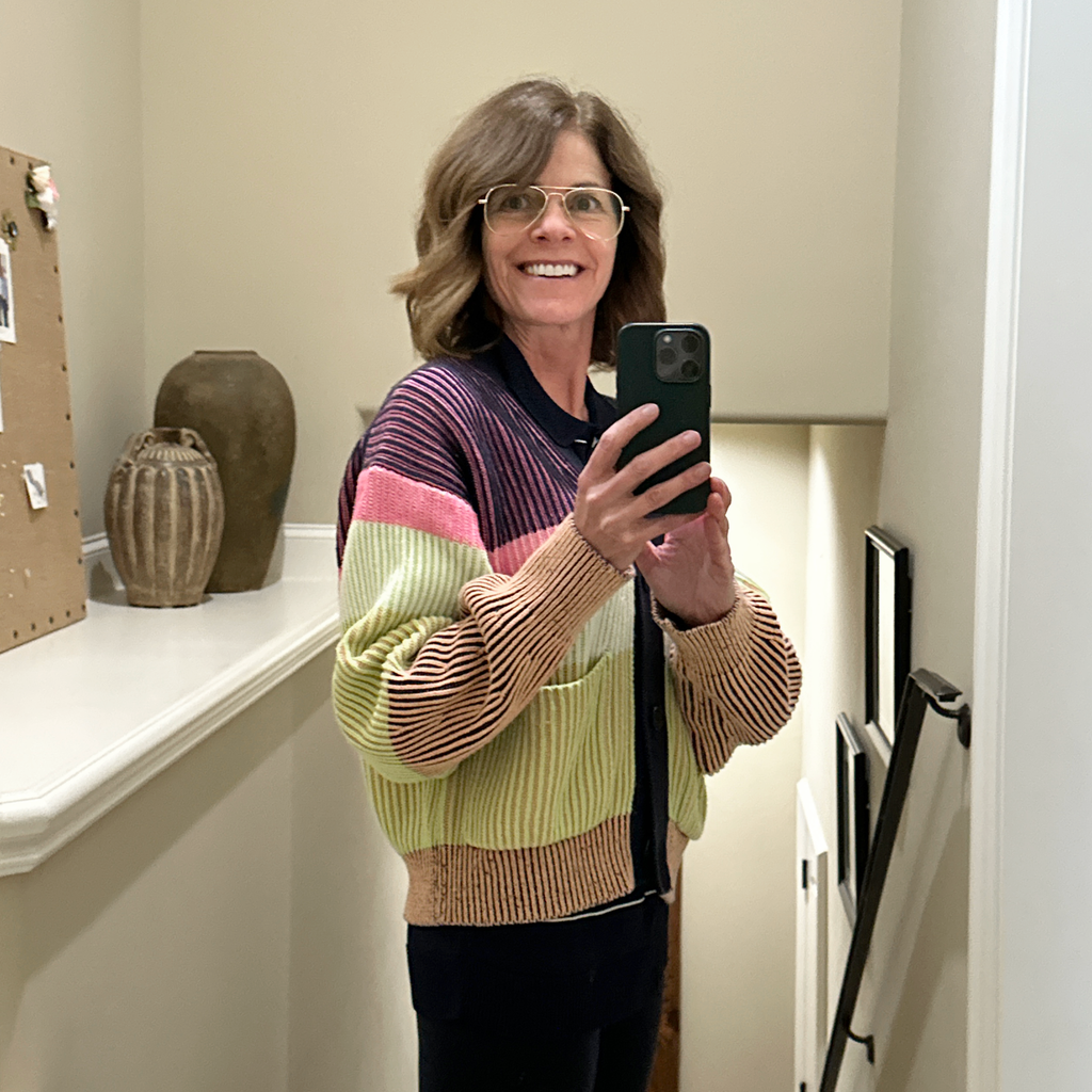 JONATHAN SIMKHAI Safford Cotton Cashmere Cardigan In Lime Multi M Jonathan Simkhai