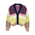 JONATHAN SIMKHAI Safford Cotton Cashmere Cardigan In Lime Multi M Jonathan Simkhai