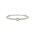 JUDITH RIPKA Sterling Silver Crystal Station Bracelet with Pink Cubic Zirconia Judith Ripka