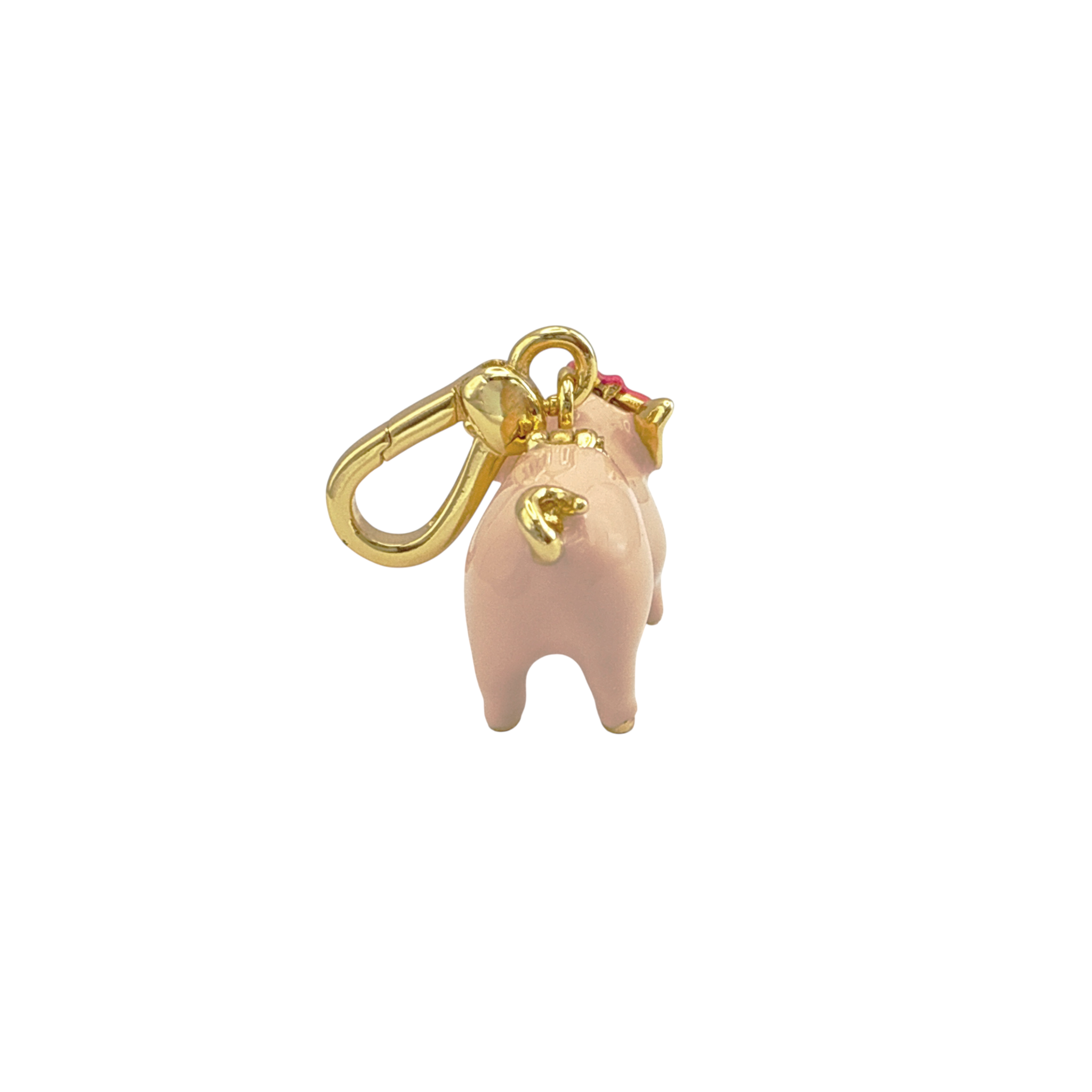 JUICY GRAPE Enamel Pink Pig Locket Charm Pendant Juicy Grape