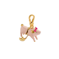 JUICY GRAPE Enamel Pink Pig Locket Charm Pendant Juicy Grape