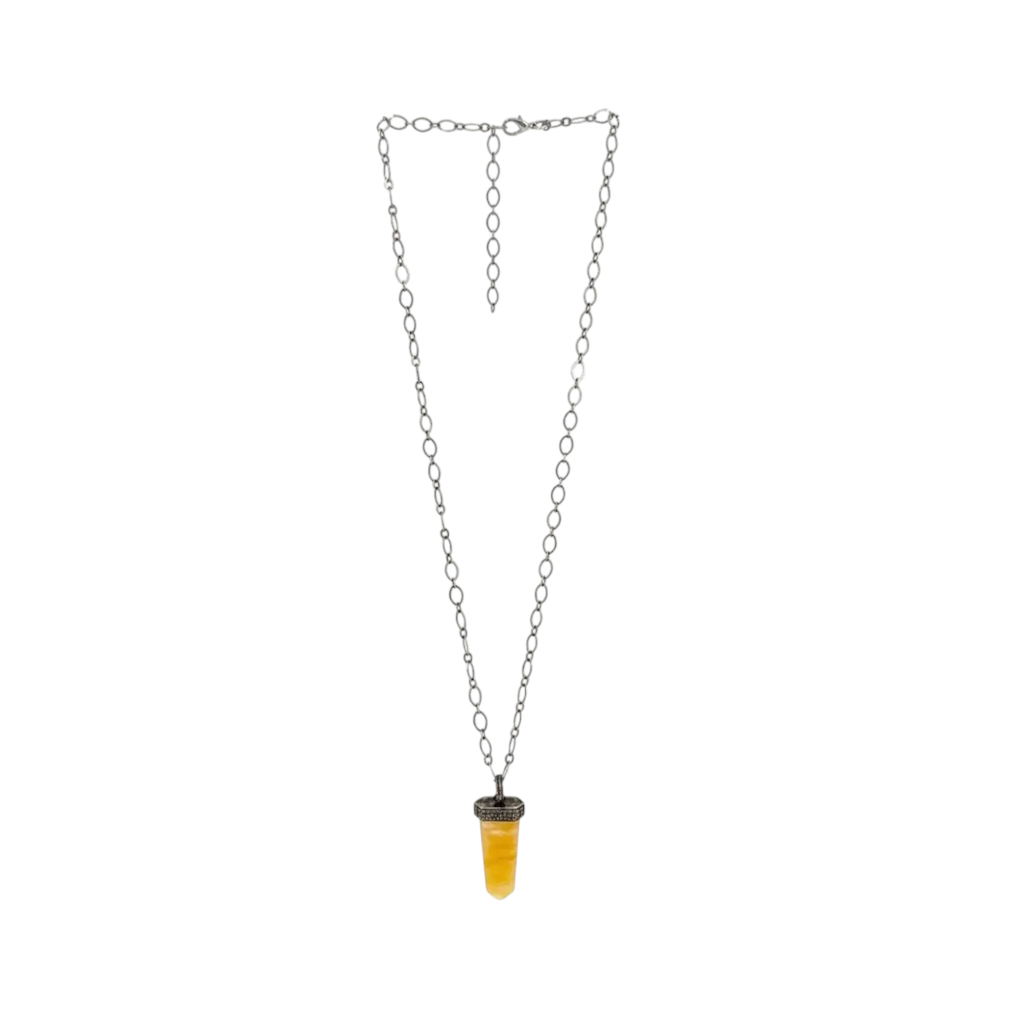 JULIE ZANCANELLI Diamond Pave Yellow Arrow Pendant Julie Zancanelli