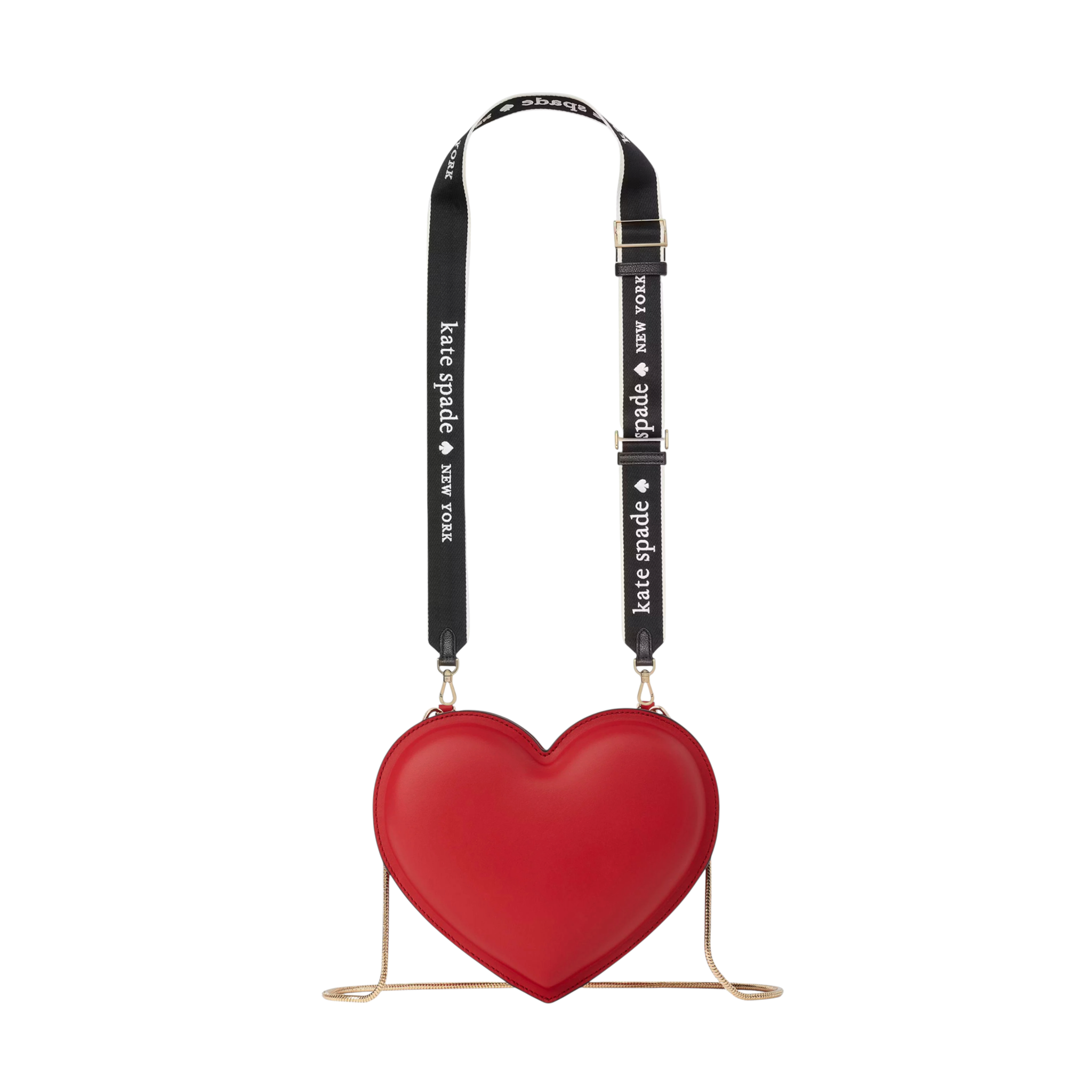 KATE SPADE New York 3D Heart Crossbody Bag+Logo Webbing Bag Strap Kate Spade New York