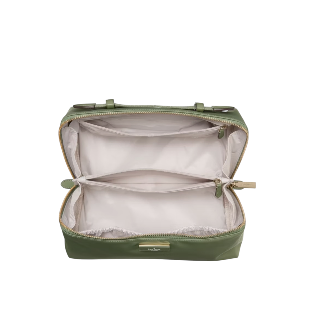 KATE SPADE New York Carter Nylon Travel Cosmetic Pouch in Cedar Stand Kate Spade New York