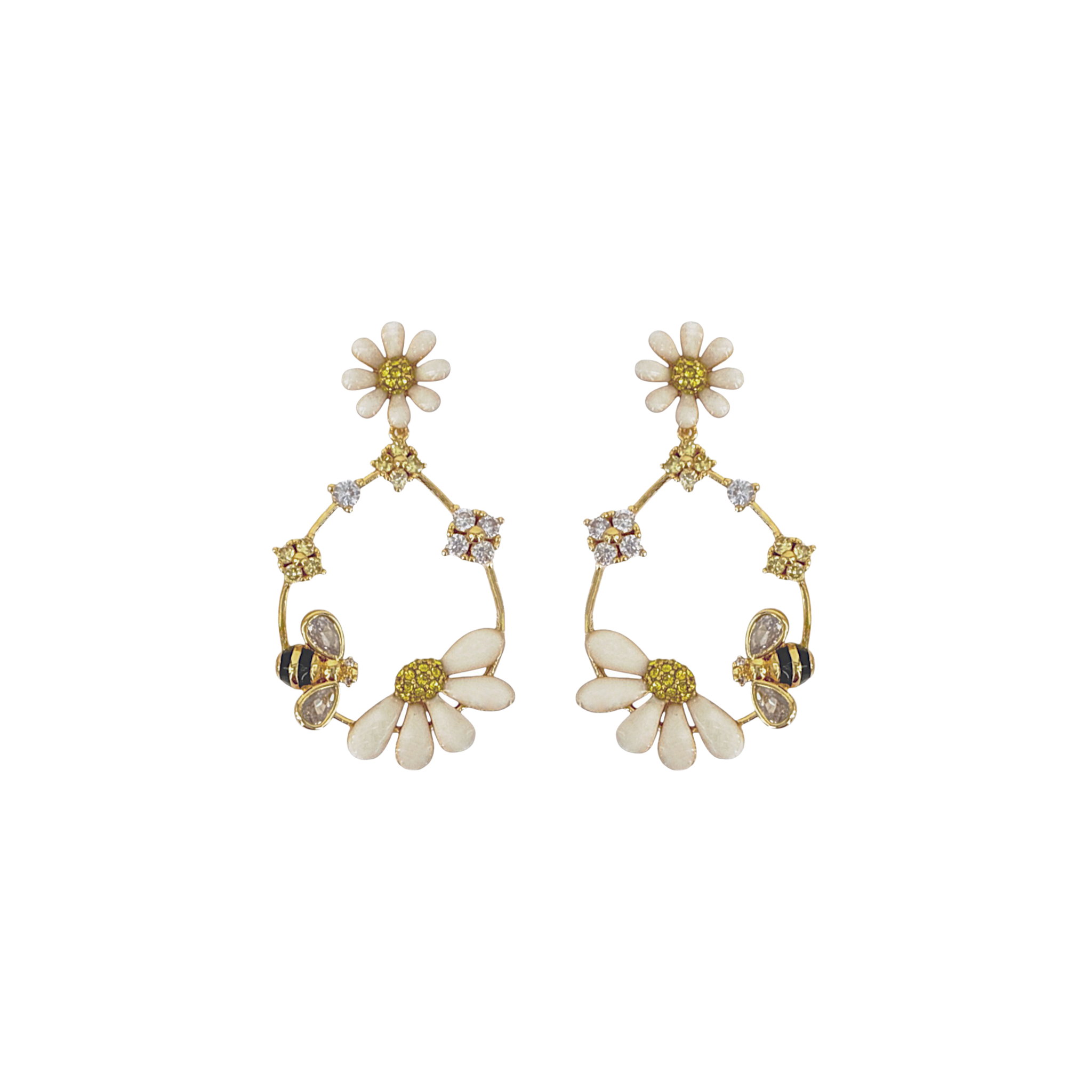 KATE SPADE New York Dazzling Daisies Statement Hoops Kate Spade New York