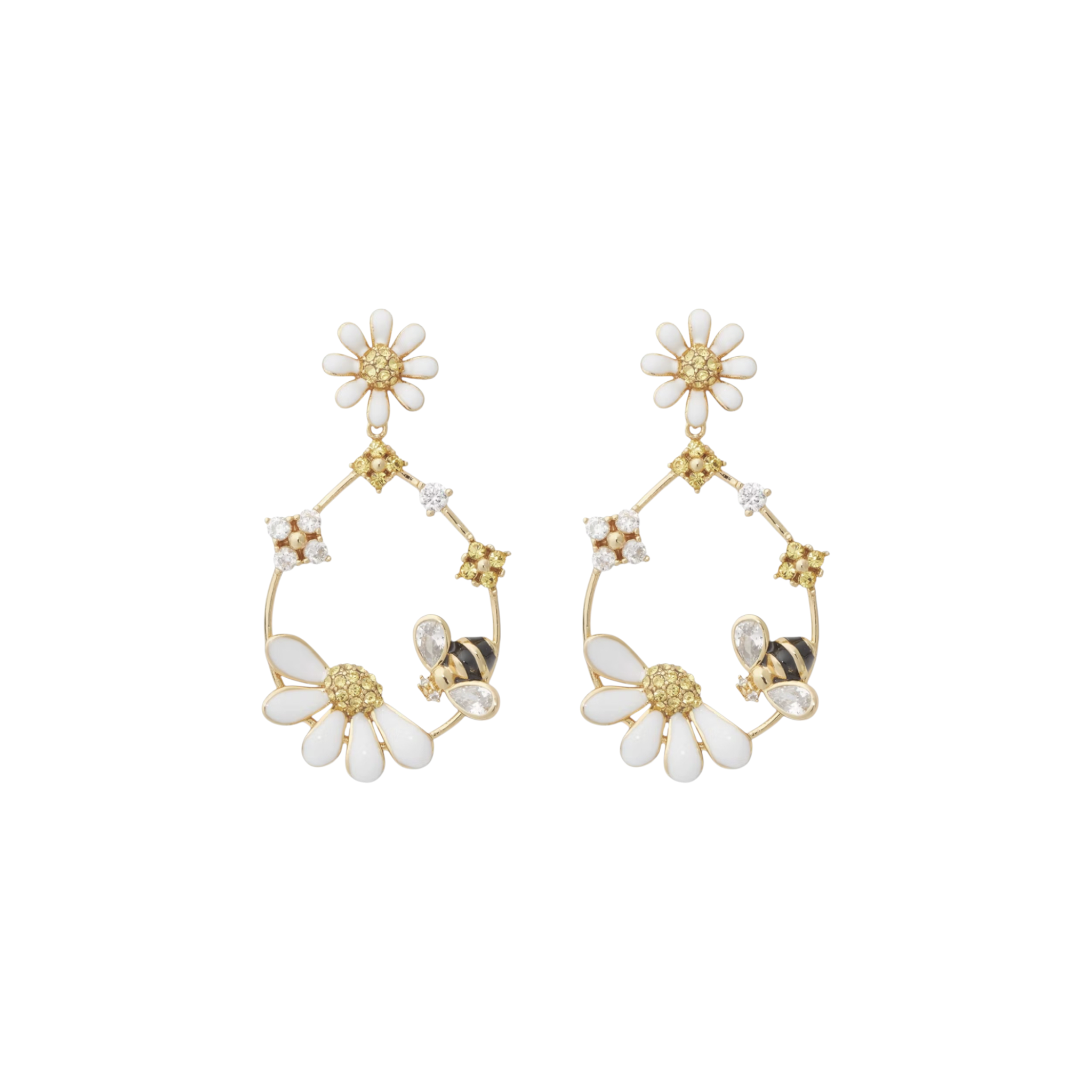 KATE SPADE New York Dazzling Daisies Statement Hoops Kate Spade New York