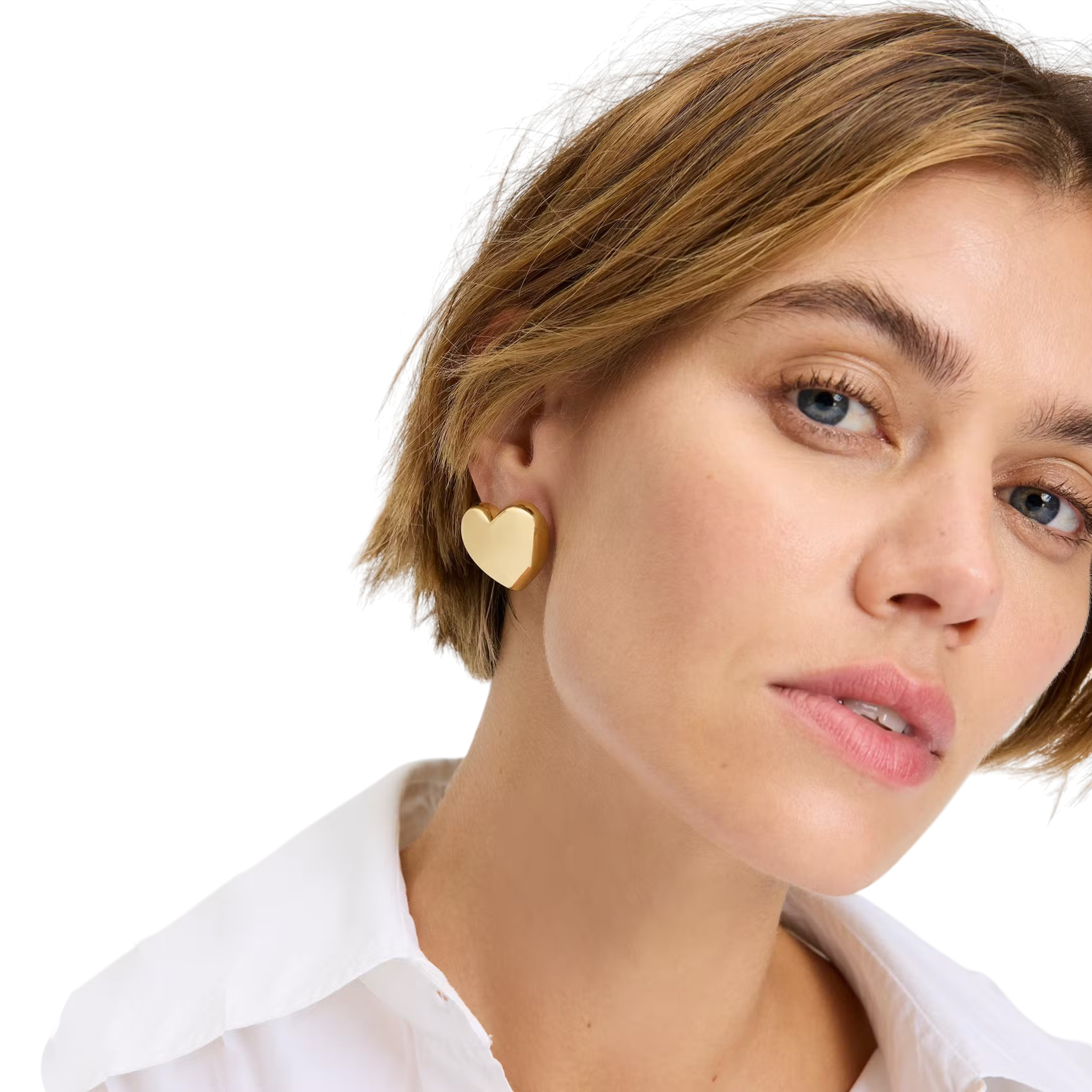 KATE SPADE New York Heart You Statement Studs in Gold Kate Spade New York