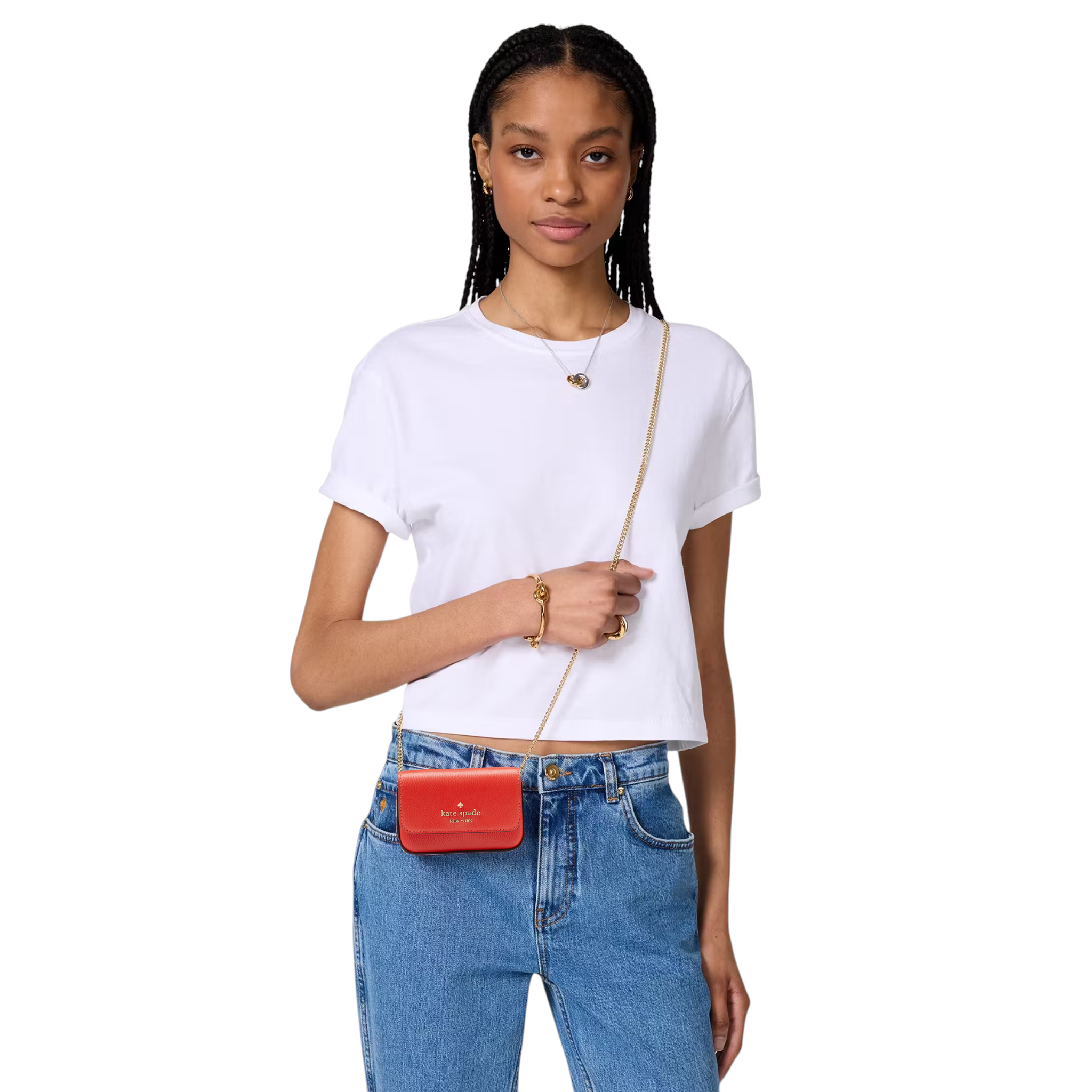 KATE SPADE New York Madison Card Case Crossbody in Tomato Slice Kate Spade New York
