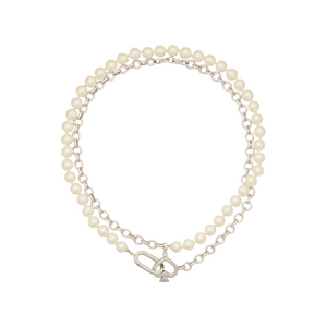 KATE SPADE New York Statement Spade Pearl Wrap Necklace