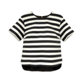 KATE SPADE Stripe Ramona Top in Black & Cream 4|S Kate Spade New York