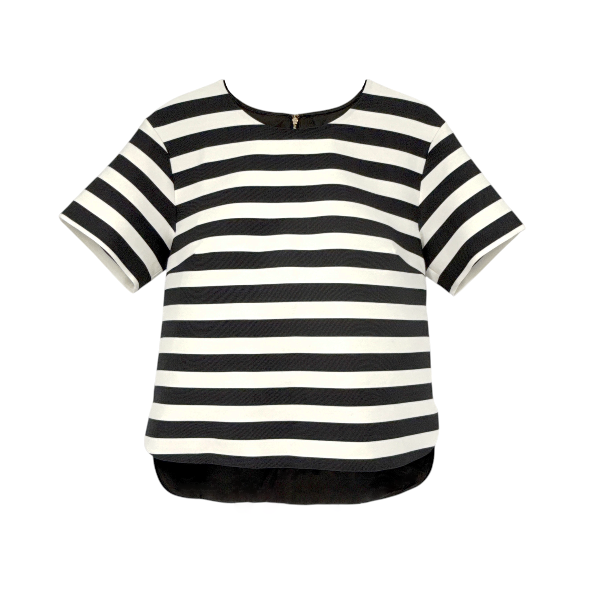 KATE SPADE Stripe Ramona Top in Black & Cream 4|S Kate Spade New York