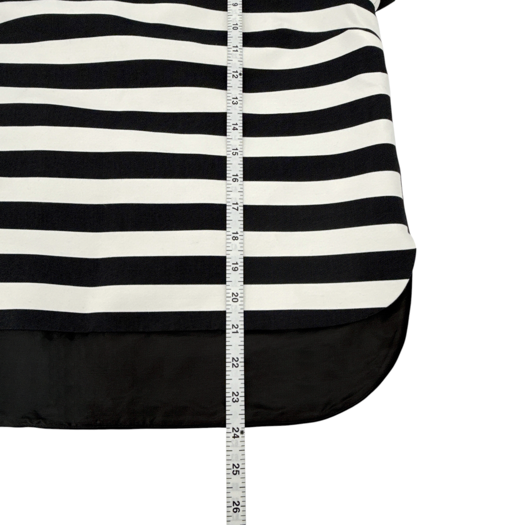 KATE SPADE Stripe Ramona Top in Black & Cream 4|S Kate Spade New York