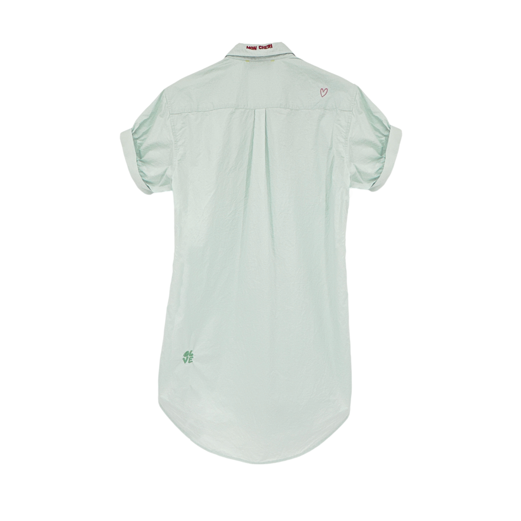 KERRI ROSENTHAL Nina Shirt Dress Happy Everything XS Kerri Rosenthal