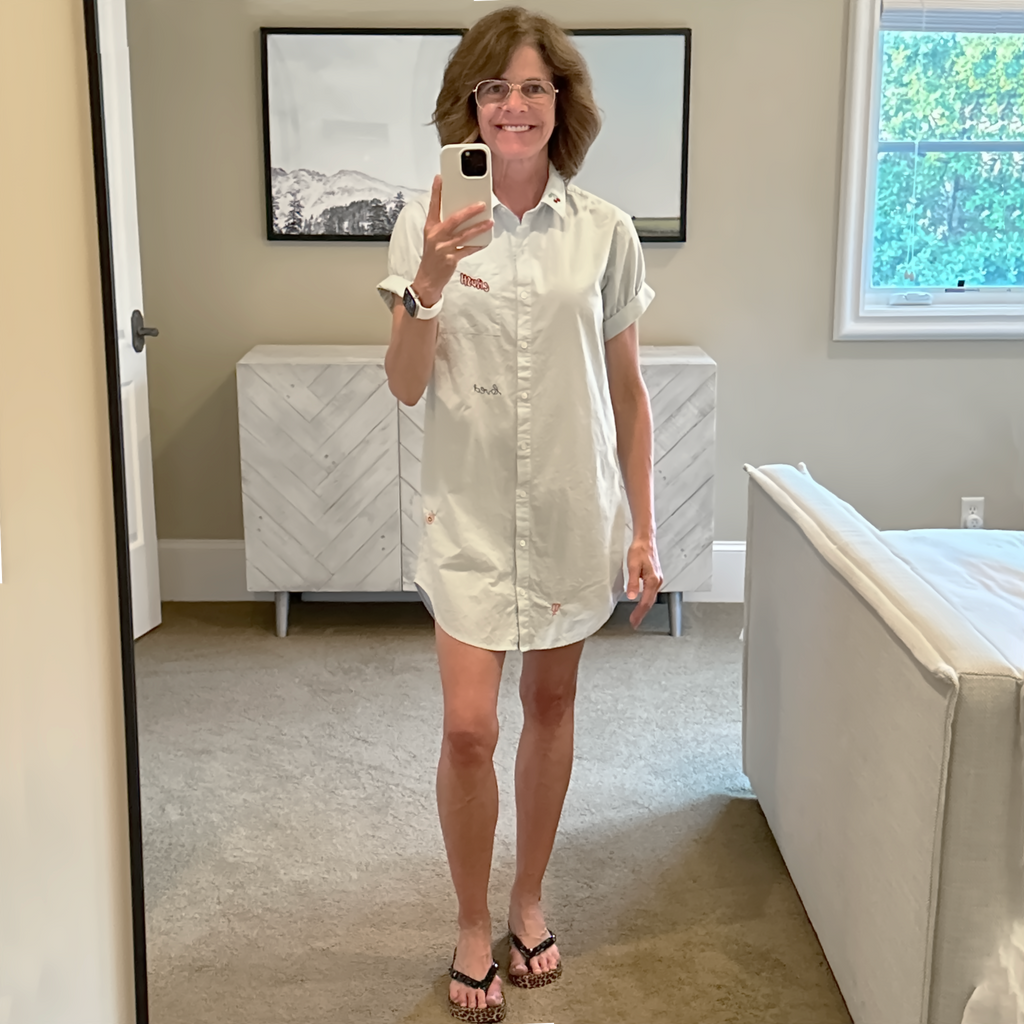 KERRI ROSENTHAL Nina Shirt Dress Happy Everything XS Kerri Rosenthal