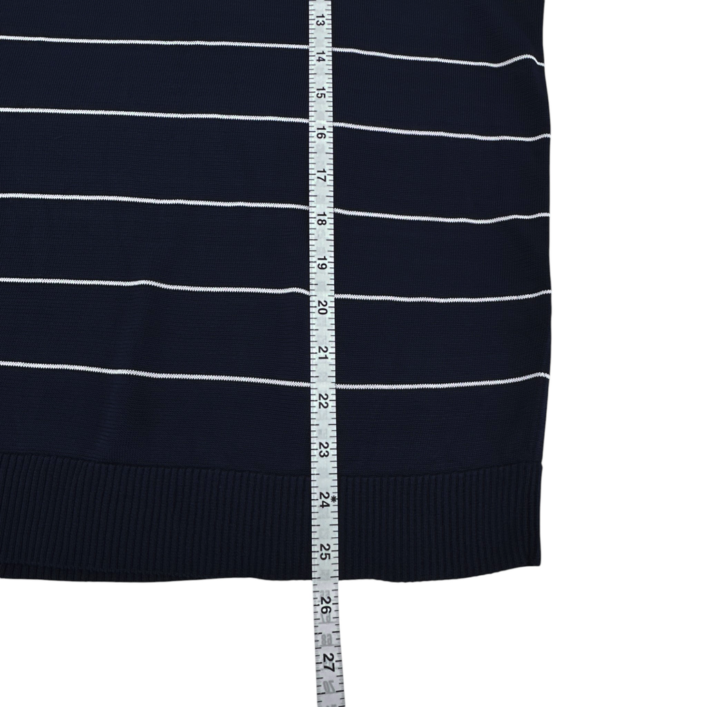 KULE Knit Polo Sweater in Navy L Kule
