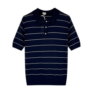 KULE Knit Polo Sweater in Navy L