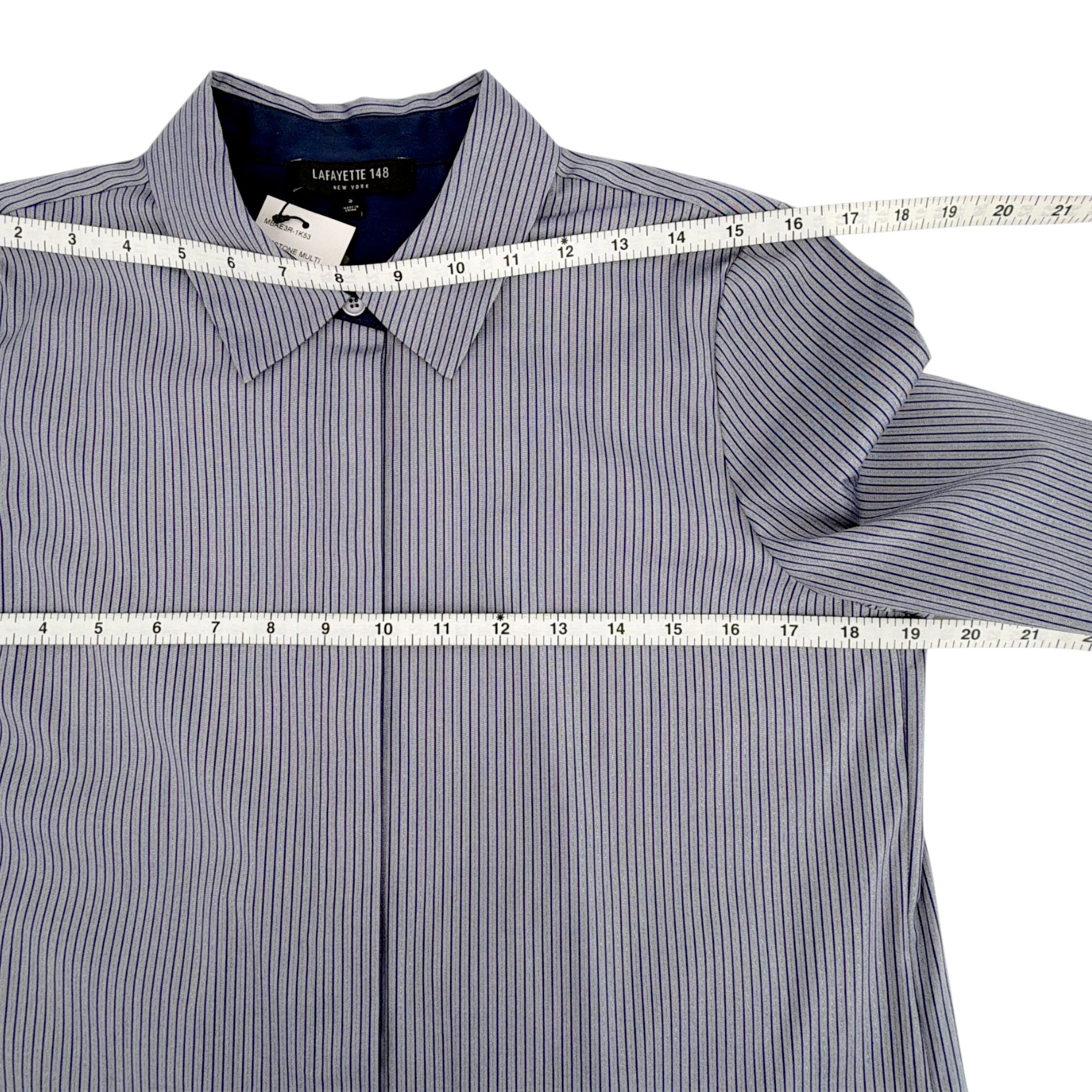 LAFAYETTE 148 New York Shirt in Bluestone Multi S Lafayette 148 New York