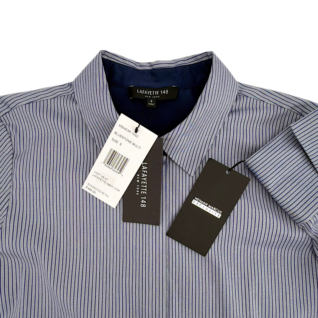 LAFAYETTE 148 New York Shirt in Bluestone Multi S Lafayette 148 New York