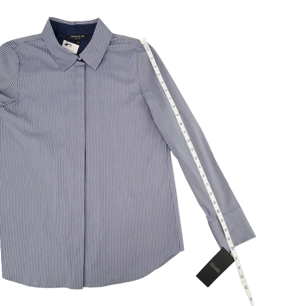 LAFAYETTE 148 New York Shirt in Bluestone Multi S Lafayette 148 New York
