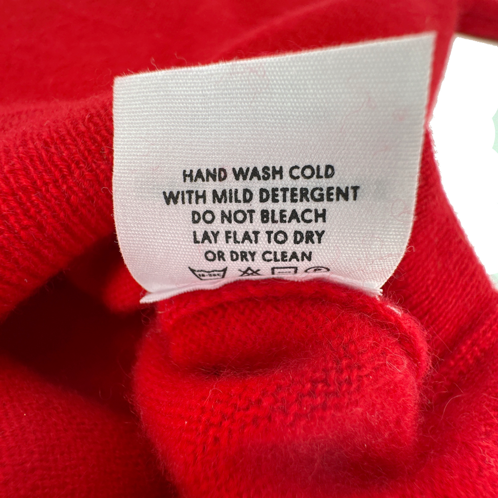 LINGUA FRANCA Nice Naughty Cashmere Crew in Red LINGUA FRANCA