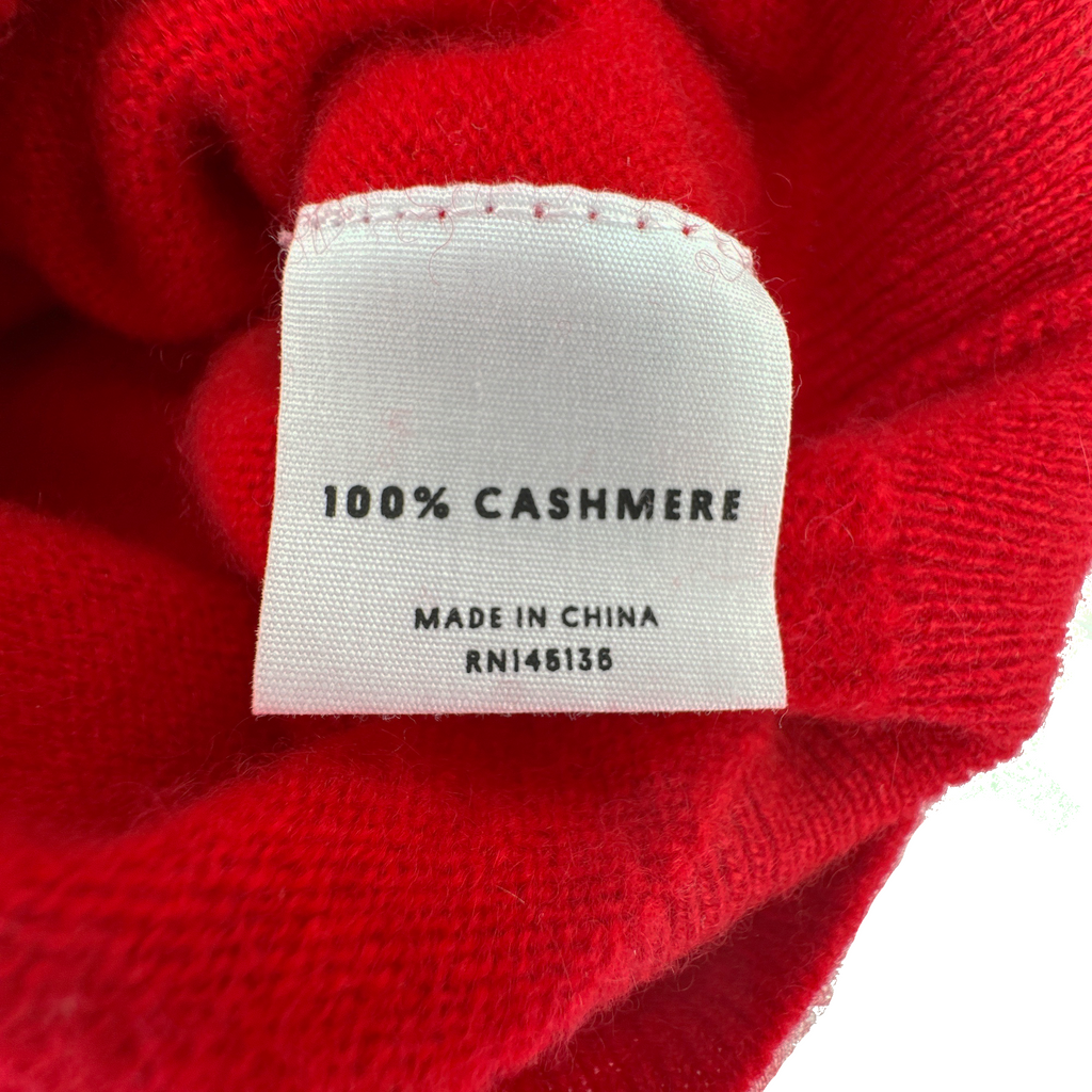 LINGUA FRANCA Nice Naughty Cashmere Crew in Red LINGUA FRANCA