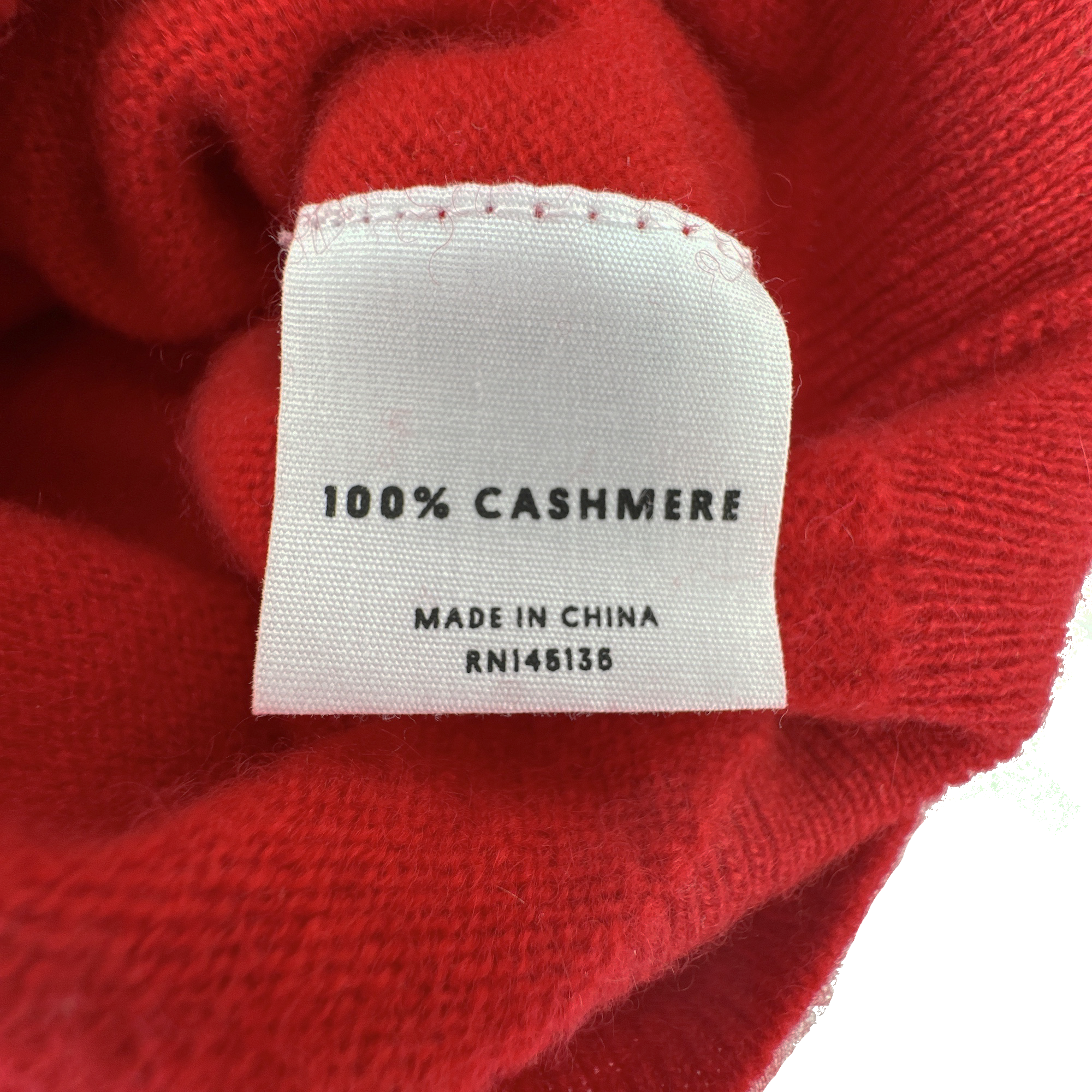 LINGUA FRANCA Nice Naughty Cashmere Crew in Red LINGUA FRANCA