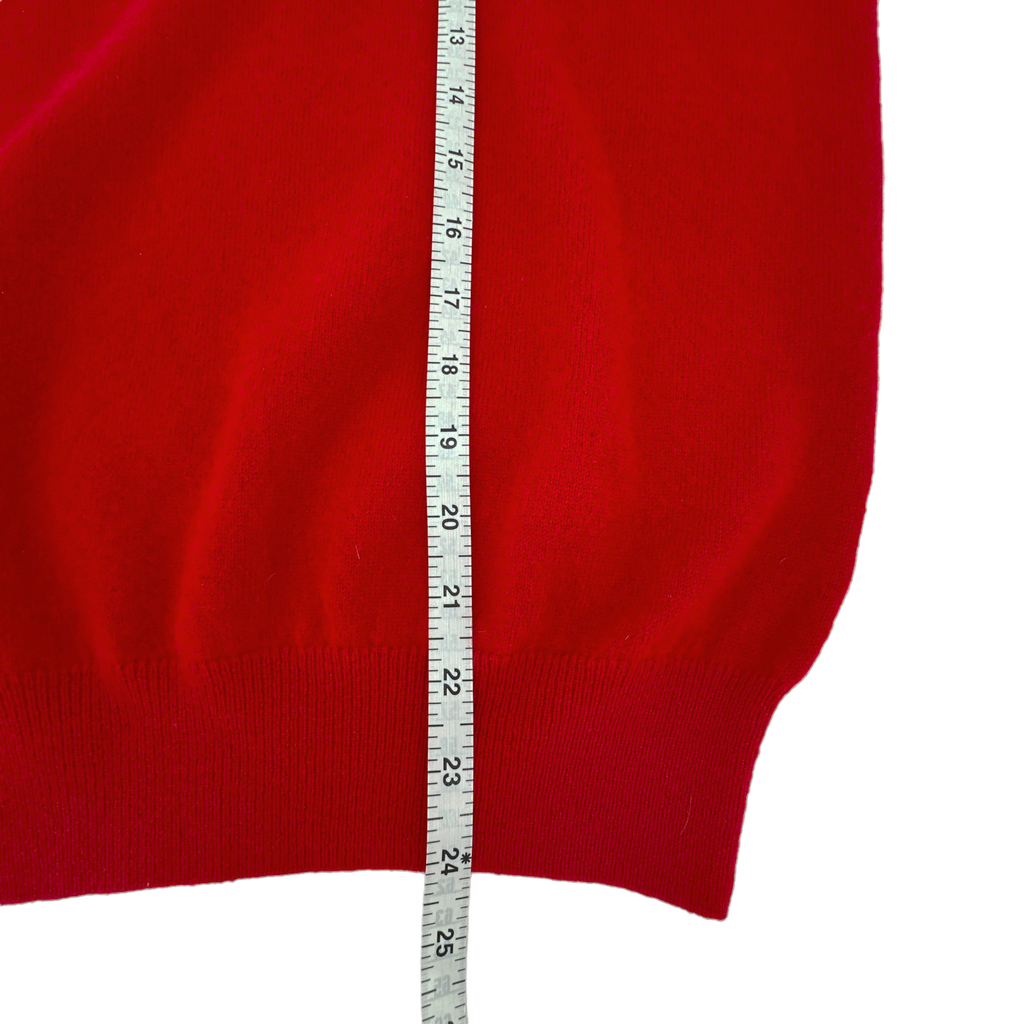 LINGUA FRANCA Nice Naughty Cashmere Crew in Red LINGUA FRANCA