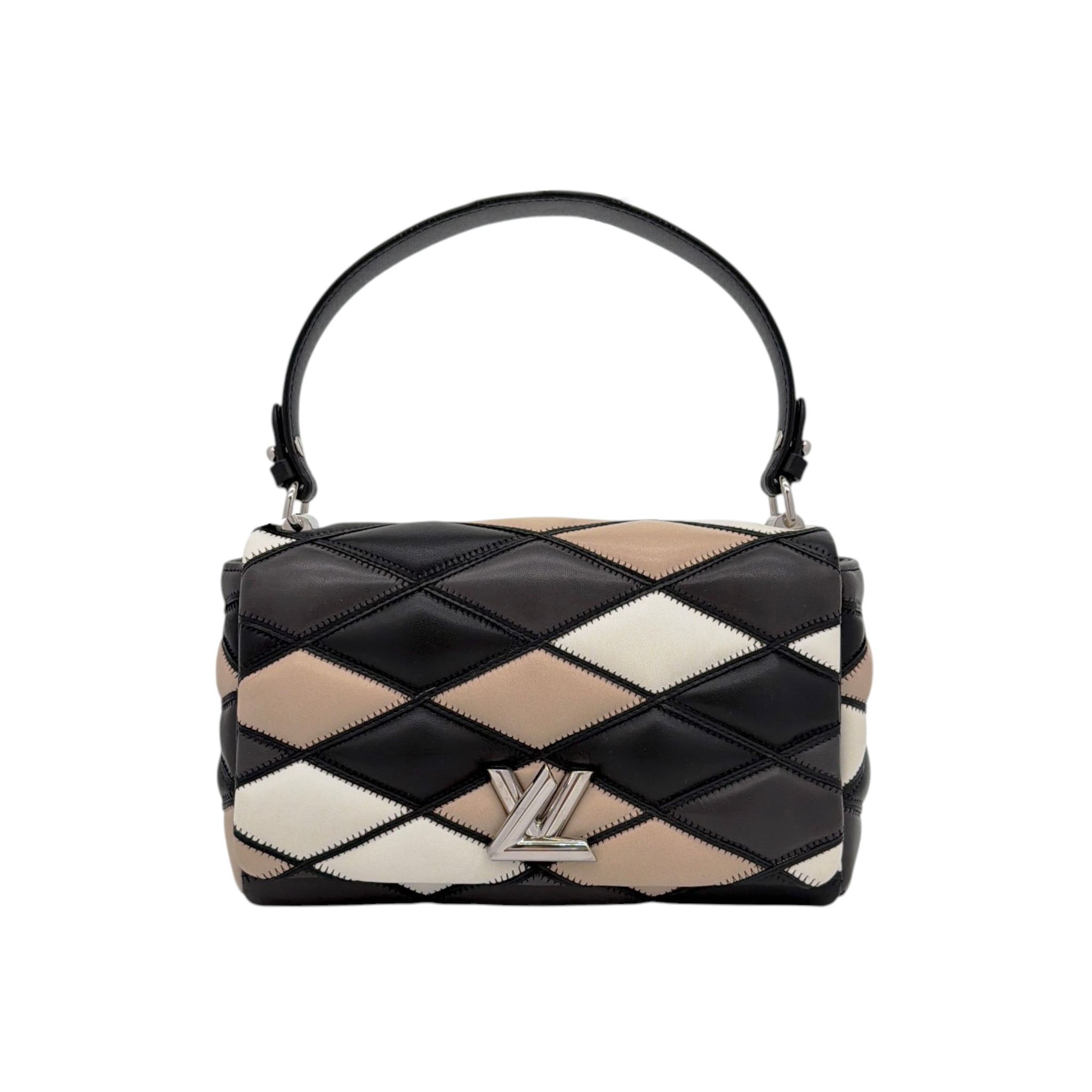 LOUIS VUITTON Leather GO-14 PM Patchwork Malletage Pattern Louis Vuitton