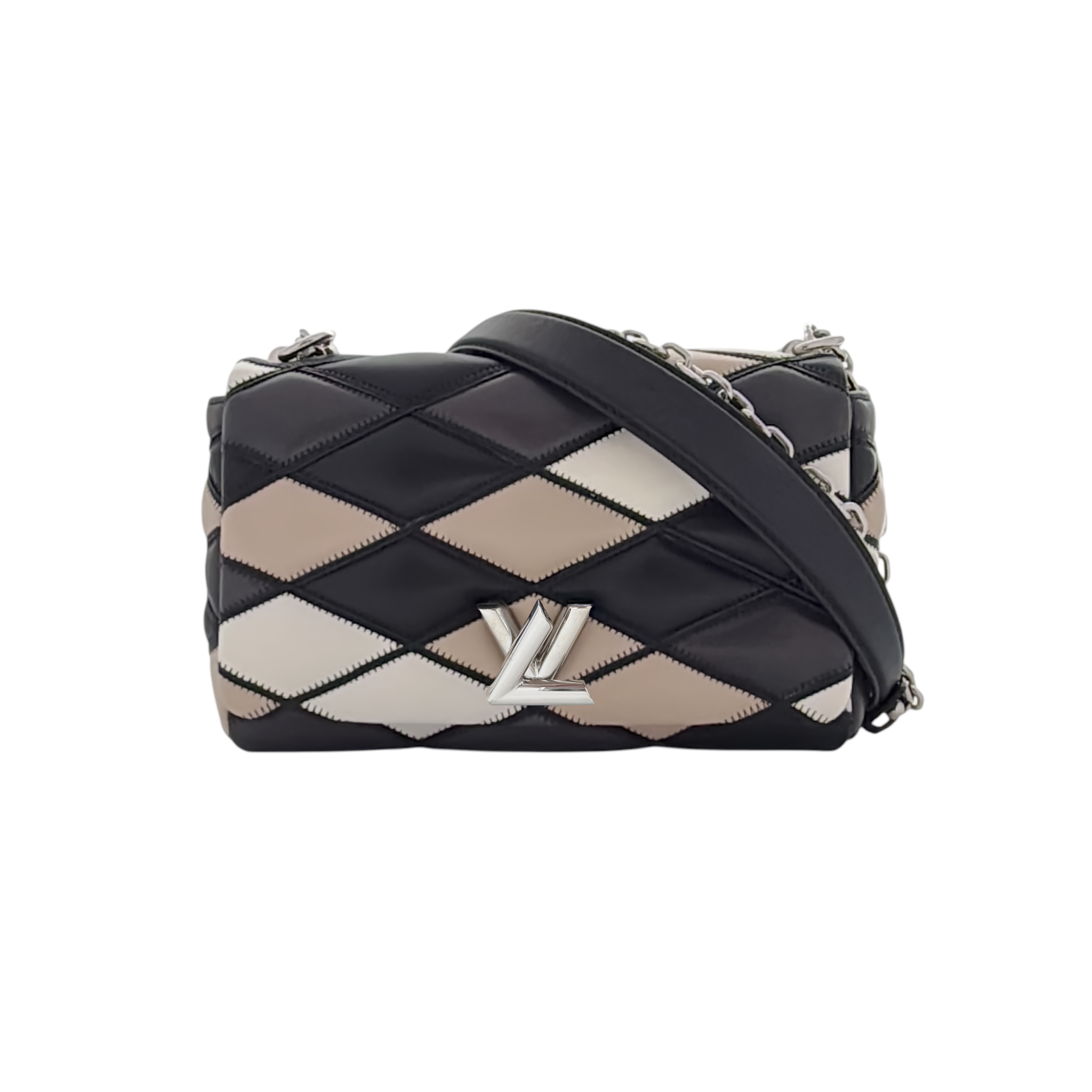 LOUIS VUITTON Leather GO-14 PM Patchwork Malletage Pattern Louis Vuitton