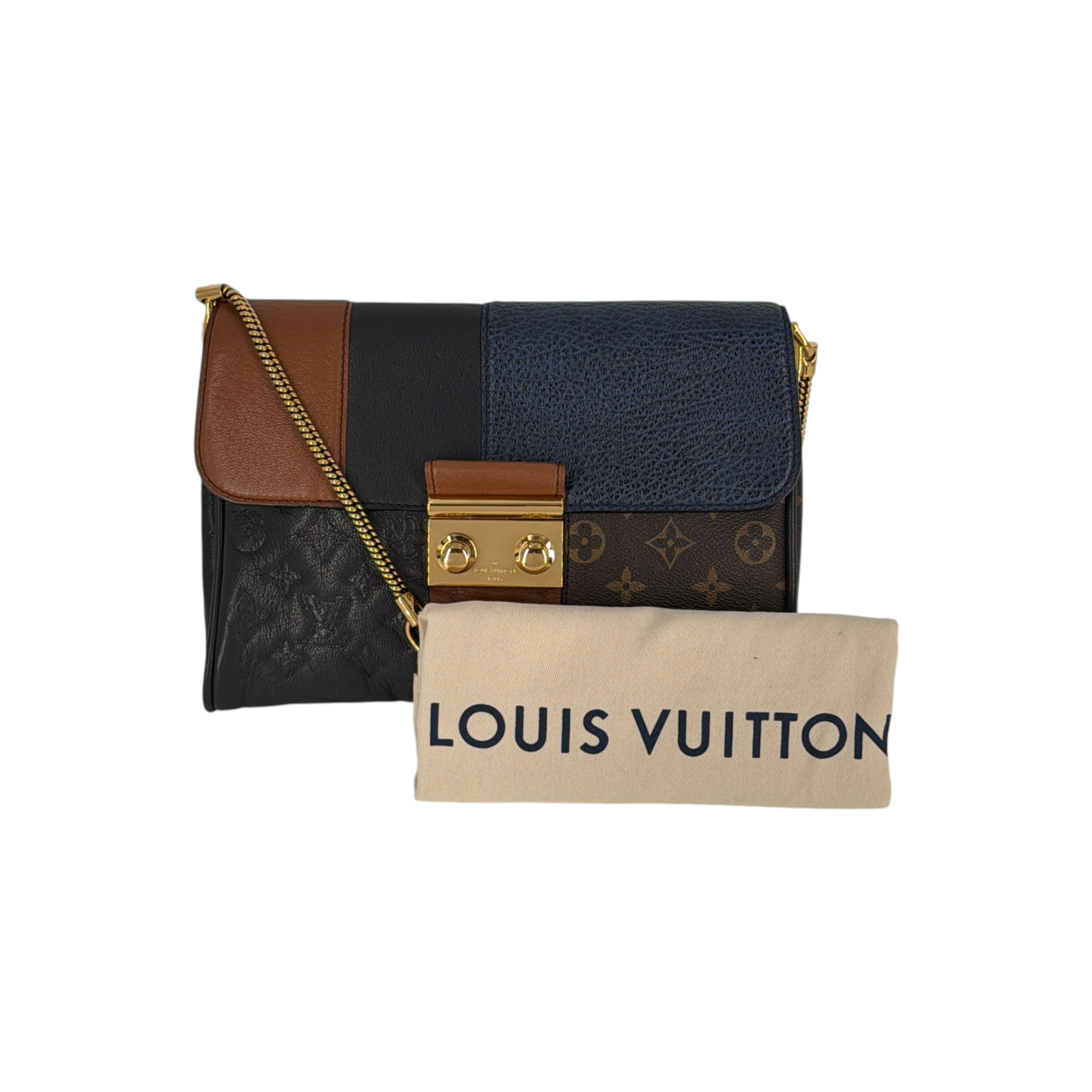LOUIS VUITTON Limited Edition Monogram Blocks Pochette Plate Marine Louis Vuitton