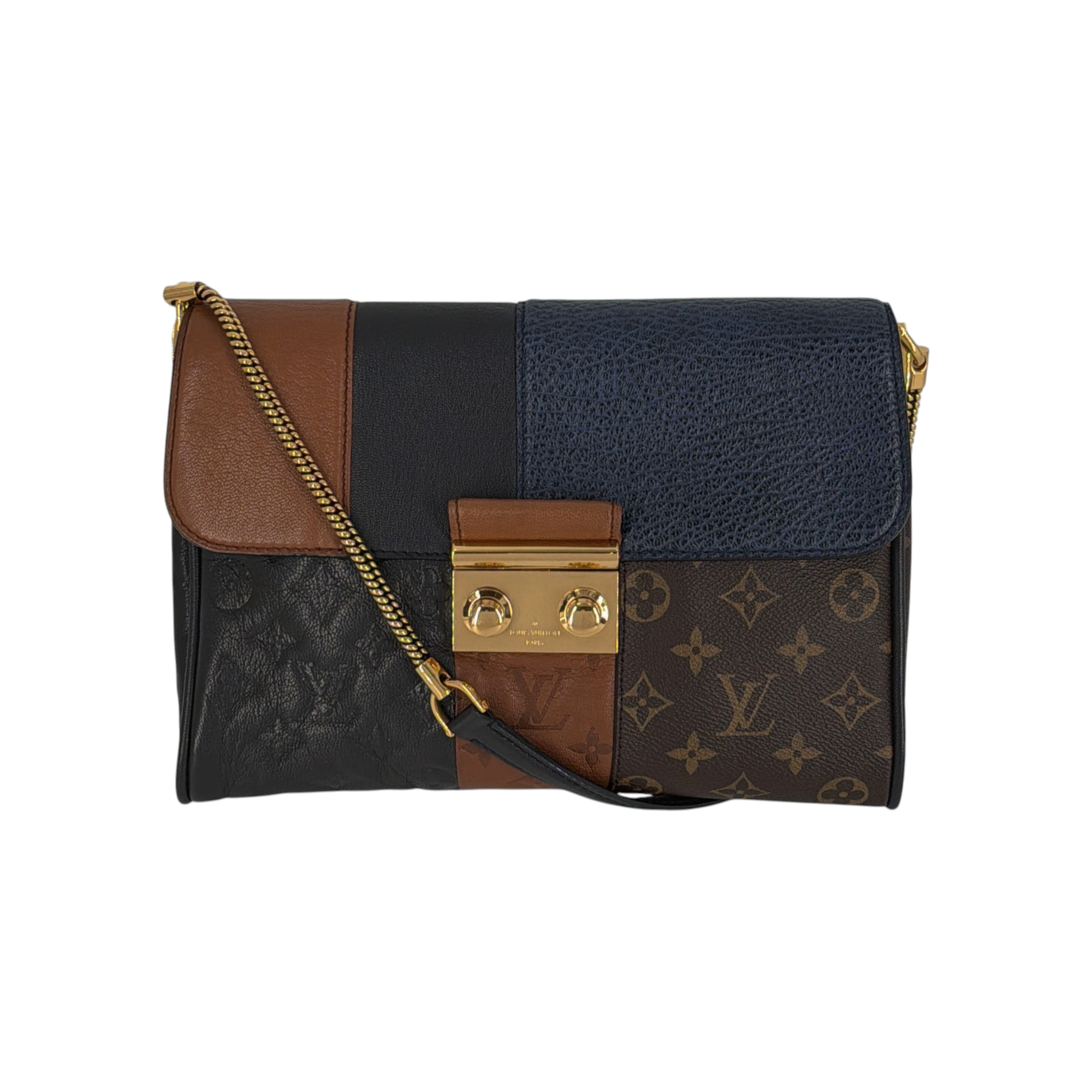 LOUIS VUITTON Limited Edition Monogram Blocks Pochette Plate Marine Louis Vuitton