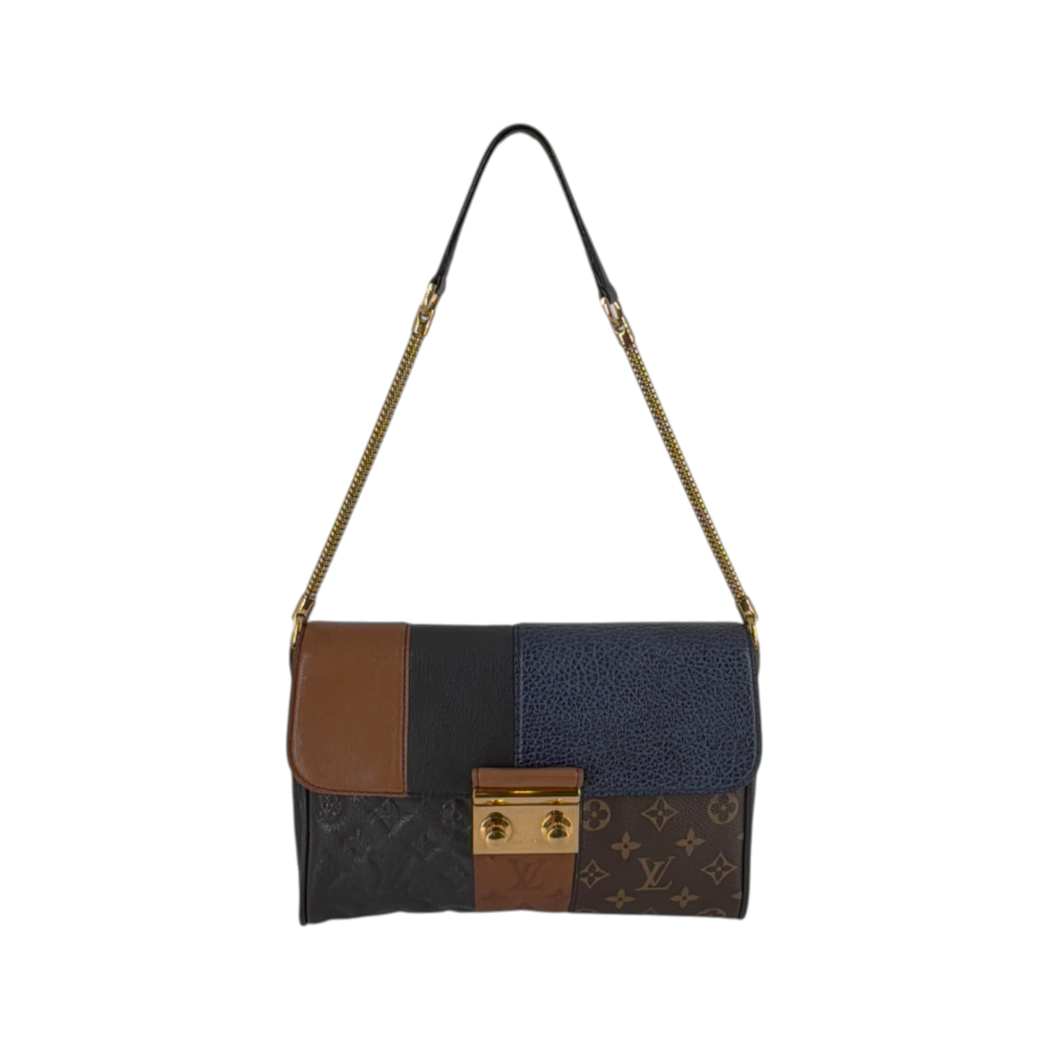 LOUIS VUITTON Limited Edition Monogram Blocks Pochette Plate Marine Louis Vuitton