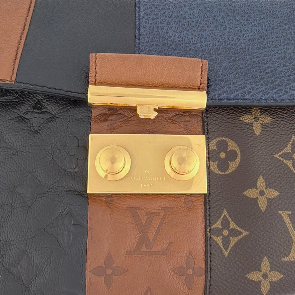 LOUIS VUITTON Limited Edition Monogram Blocks Pochette Plate Marine Louis Vuitton