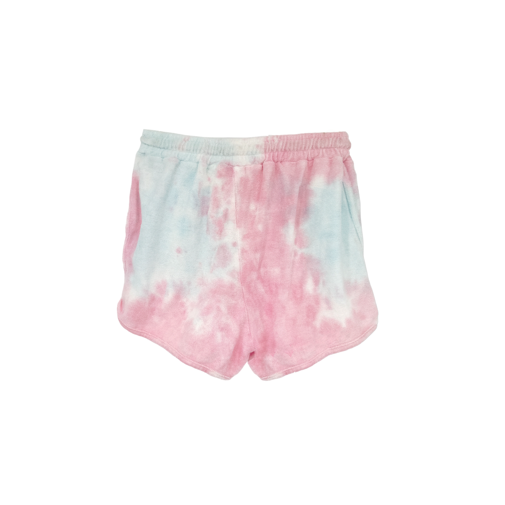 LOVESHACKFANCY Careen Beaded Tie-dyed Cotton Short In Cherry Fizz XS LoveShackFancy
