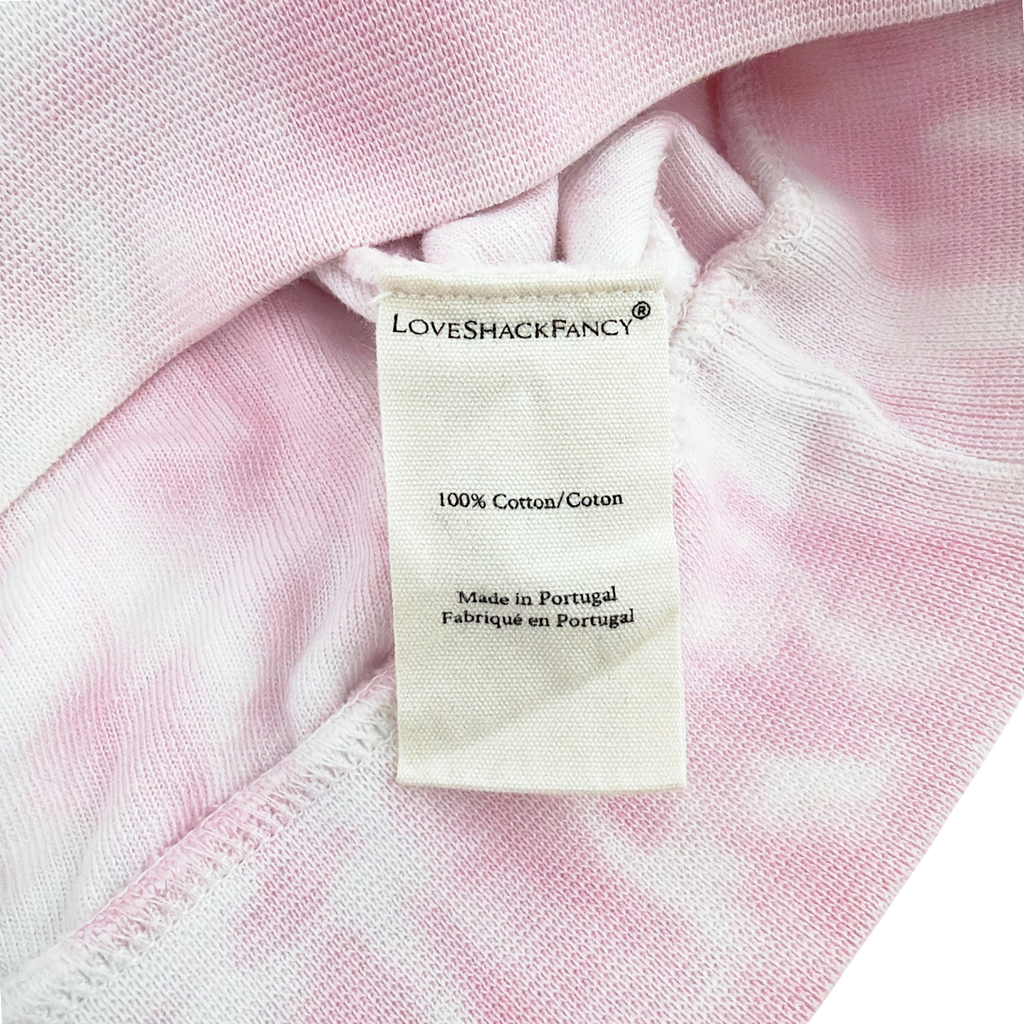 LOVESHACKFANCY Kirby Tie Dyed Terry Hoodie In Cherry Fizz S LoveShackFancy
