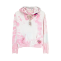 LOVESHACKFANCY Kirby Tie Dyed Terry Hoodie In Cherry Fizz S LoveShackFancy