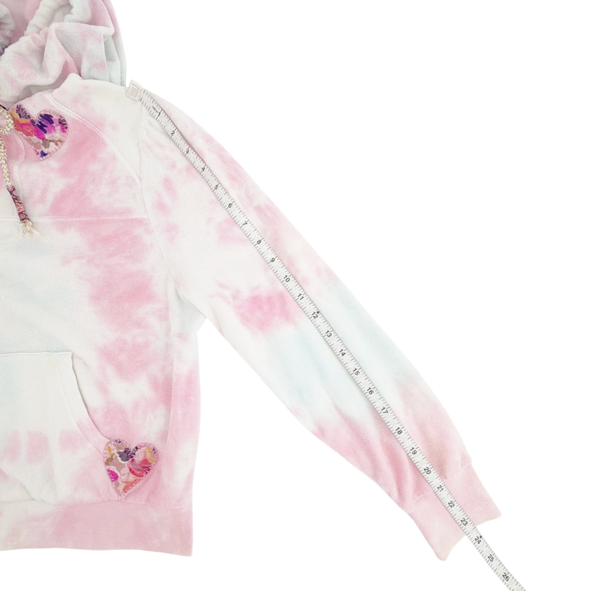 LOVESHACKFANCY Kirby Tie Dyed Terry Hoodie In Cherry Fizz S LoveShackFancy