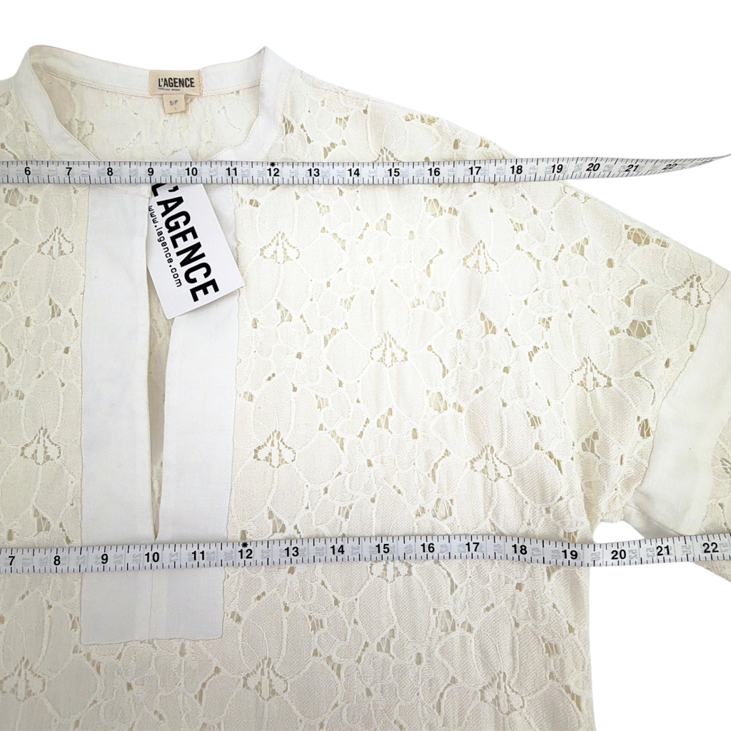 L'AGENCE Floral Lace Caftan Cover-up Dress One Size L'Agence