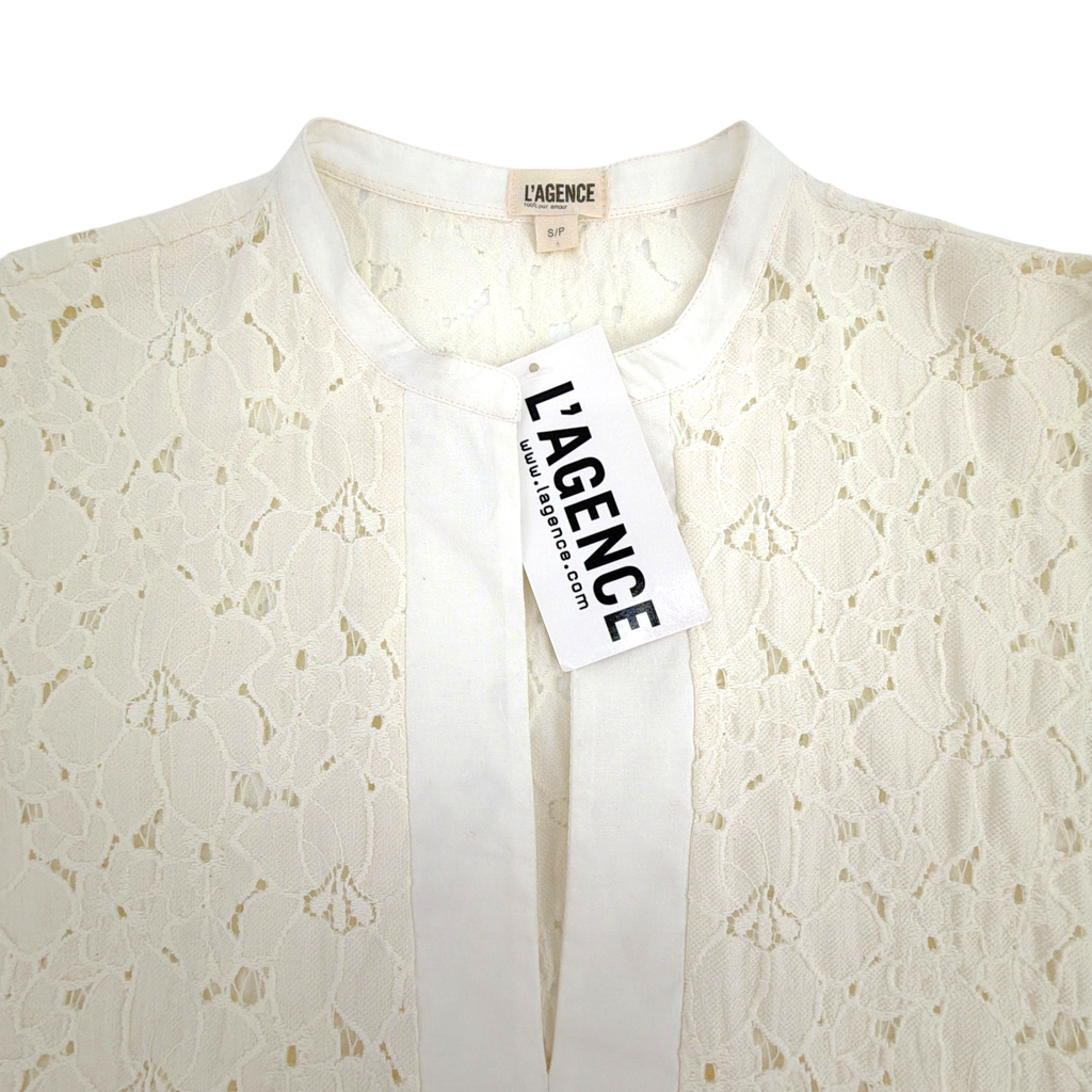 L'AGENCE Floral Lace Caftan Cover-up Dress One Size L'Agence