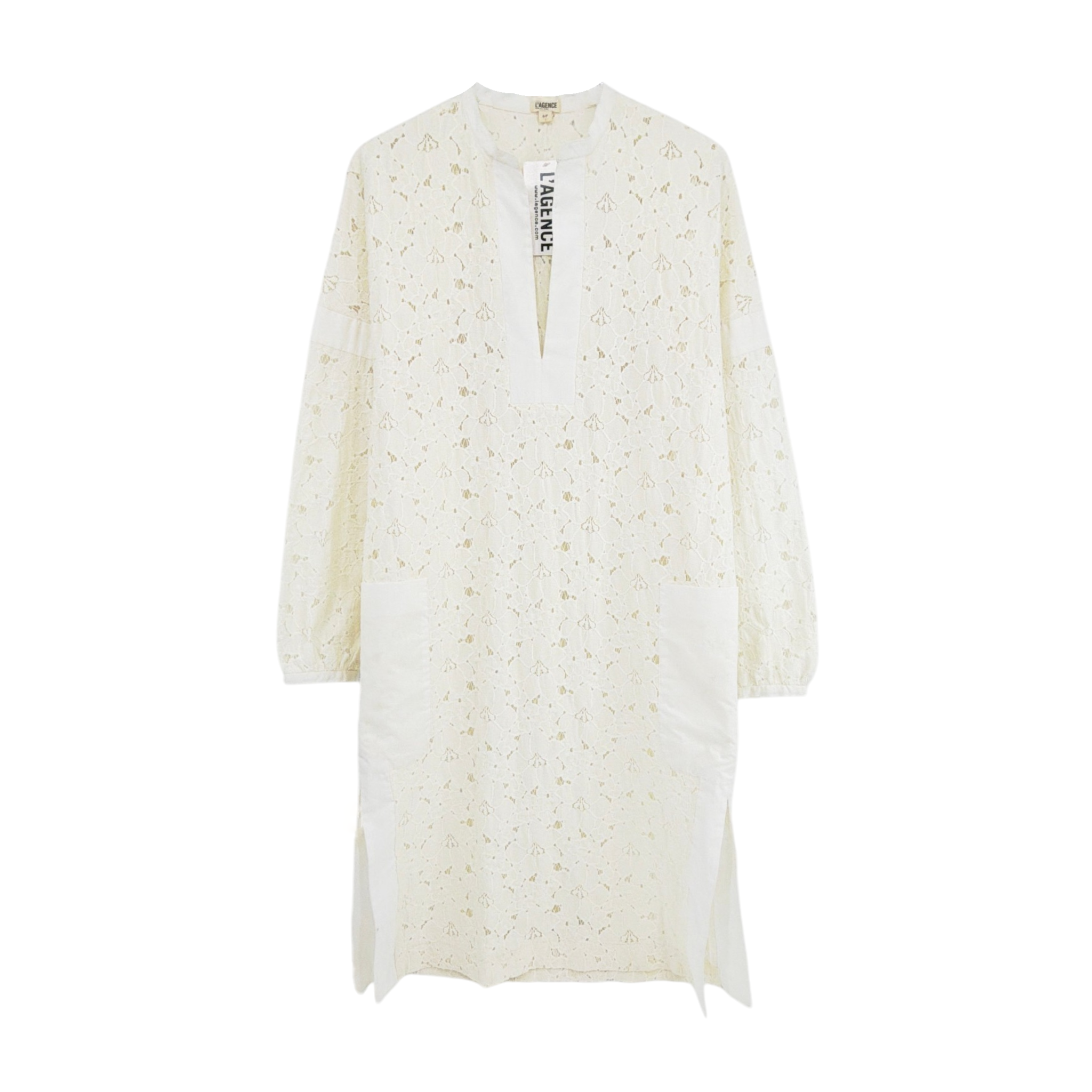 L'AGENCE Floral Lace Caftan Cover-up Dress One Size L'Agence