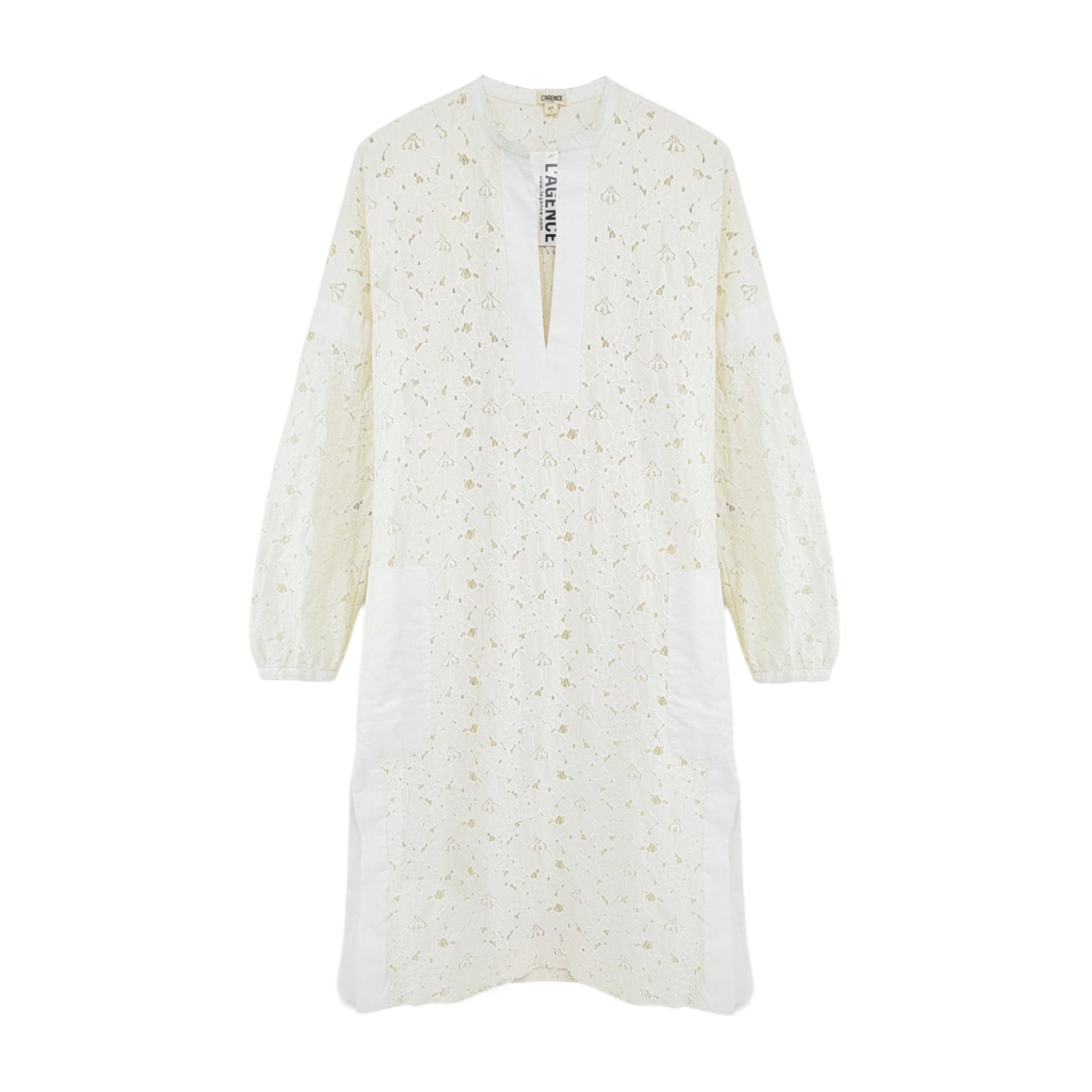 L'AGENCE Floral Lace Caftan Cover-up Dress One Size L'Agence