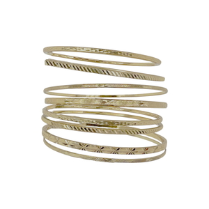 L GEORGE Designs Gold Plated Bangle Bracelet Bunch Set of 8