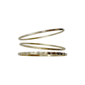 L GEORGE Designs Gold Plated Bangle Bracelet Bunch Set of 3 L George Designs