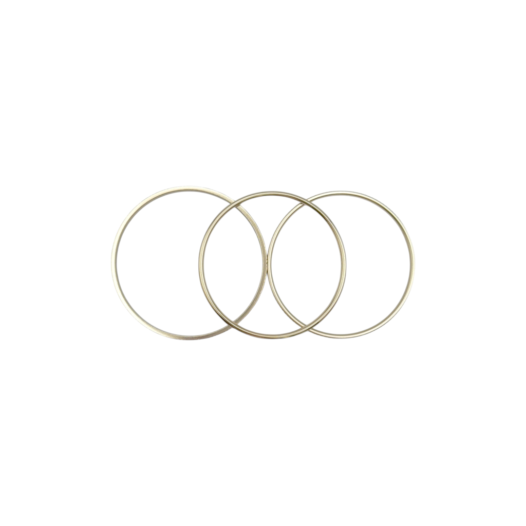 L GEORGE Designs Gold Plated Bangle Bracelet Bunch Set of 3 L George Designs