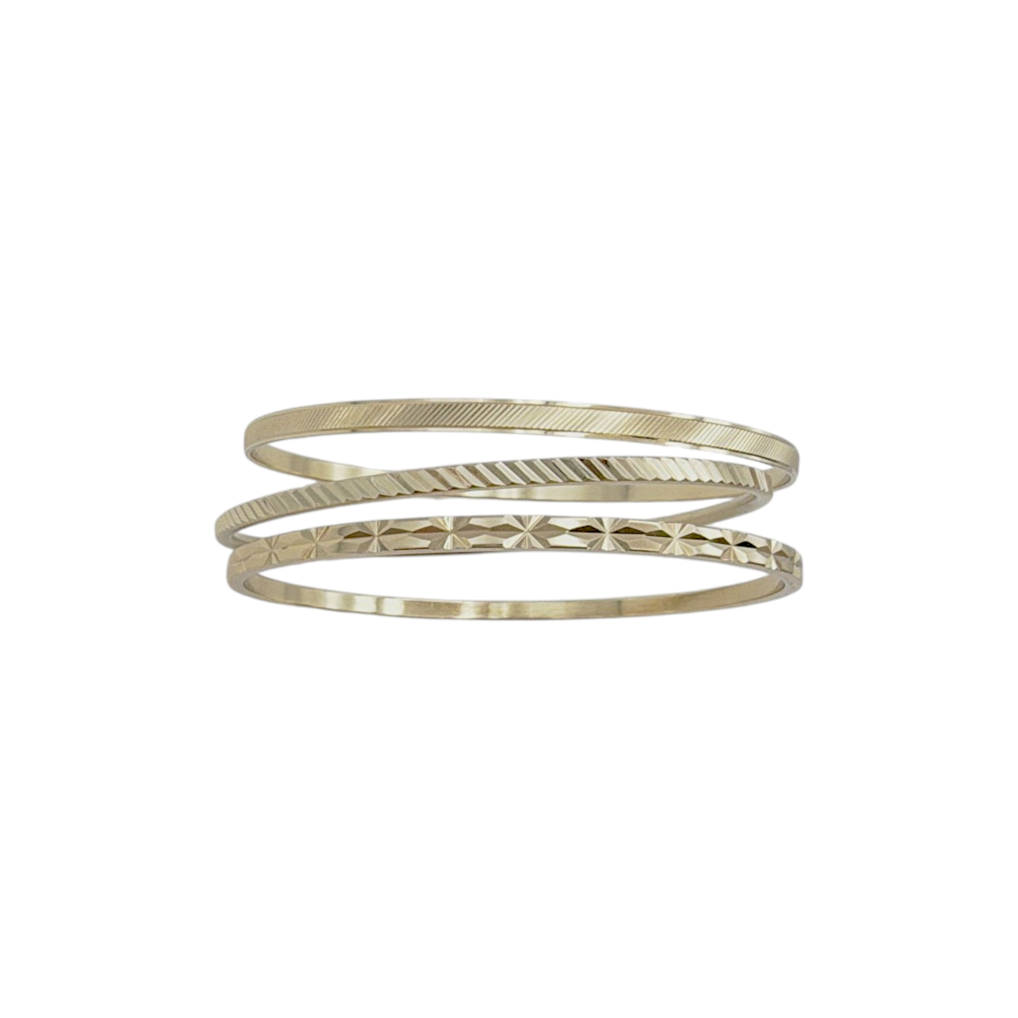 L GEORGE Designs Gold Plated Bangle Bracelet Bunch Set of 3 L George Designs