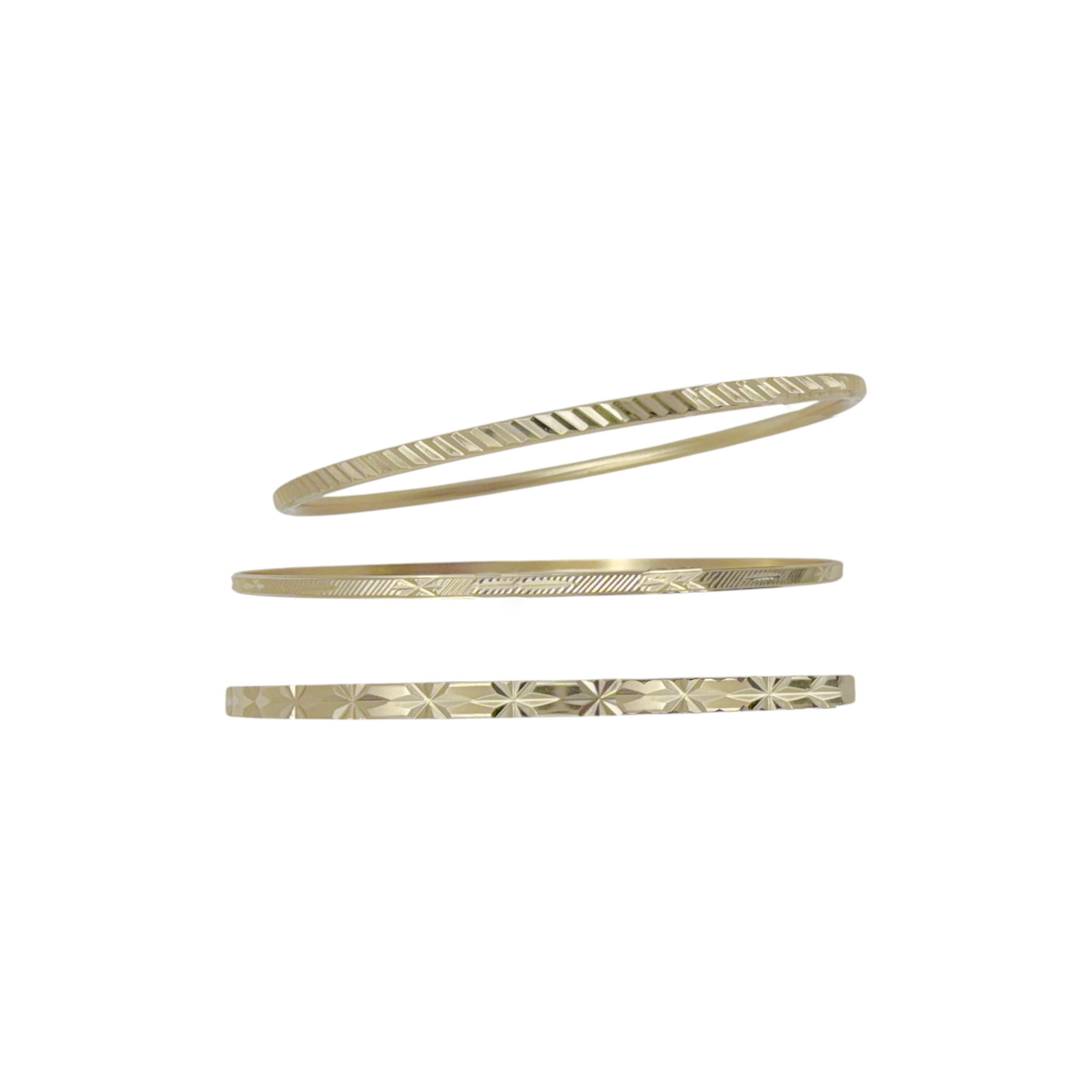L GEORGE Designs Gold Plated Bangle Bracelet Bunch || Set of 3 L George Designs