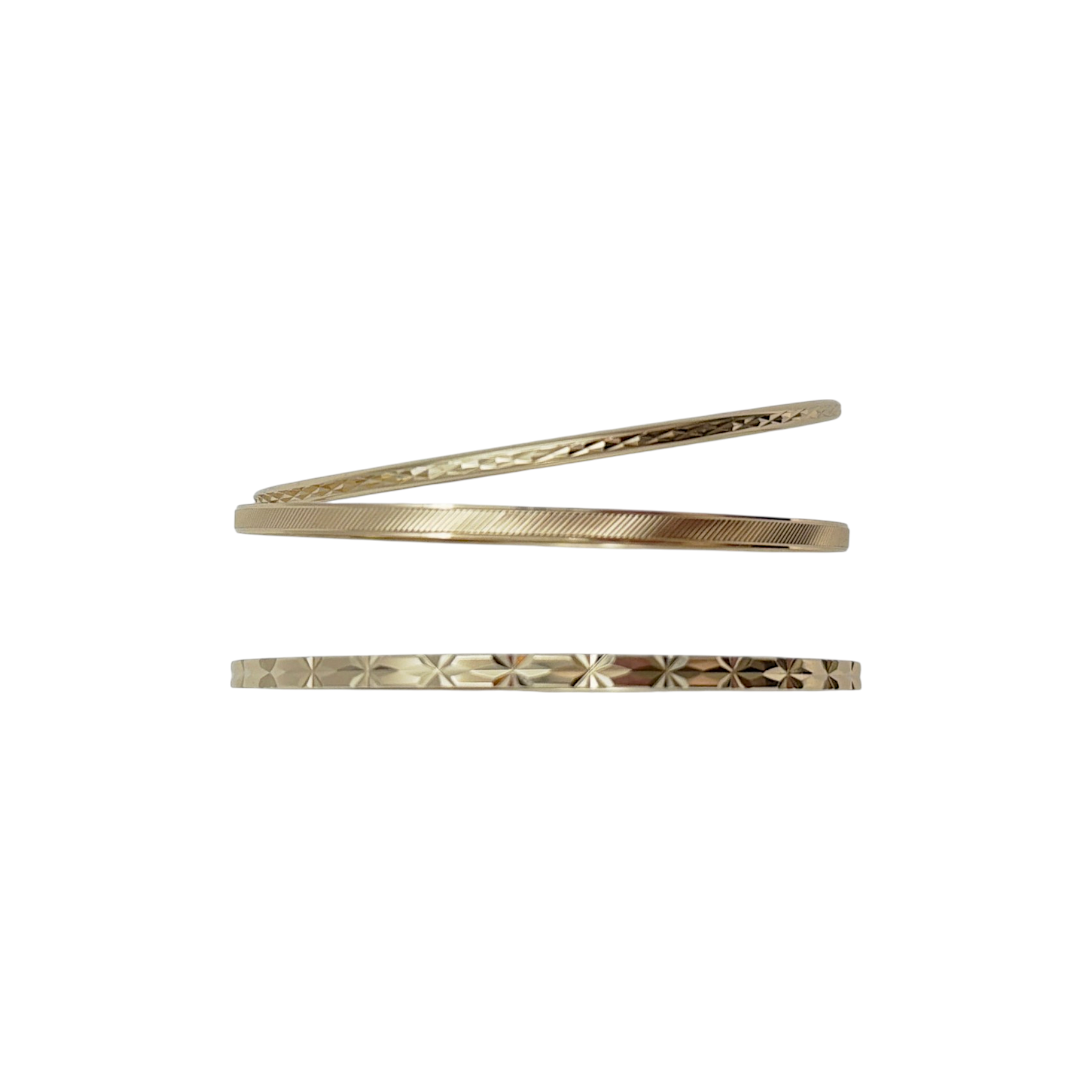 L GEORGE Designs Gold Plated Bangle Bracelet Bunch Set of 3 L George Designs