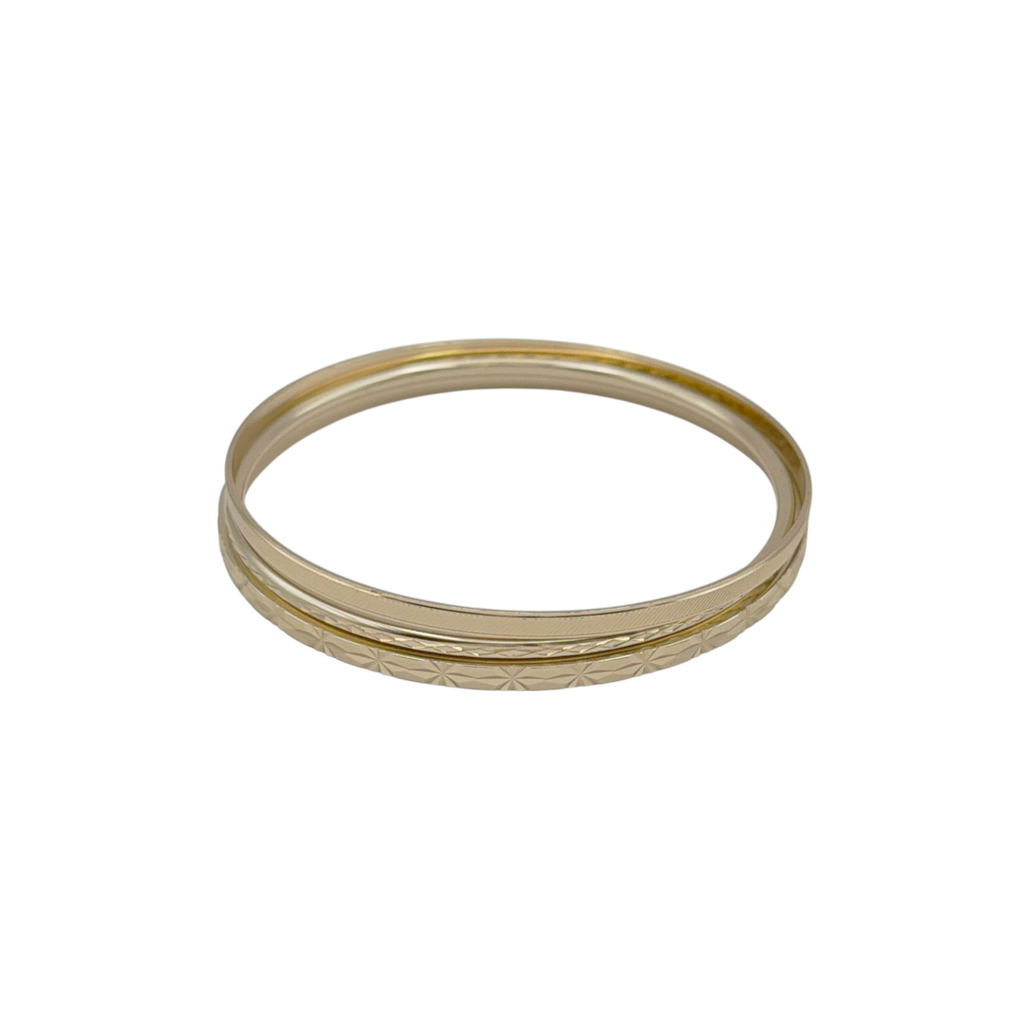 L GEORGE Designs Gold Plated Bangle Bracelet Bunch Set of 3 L George Designs